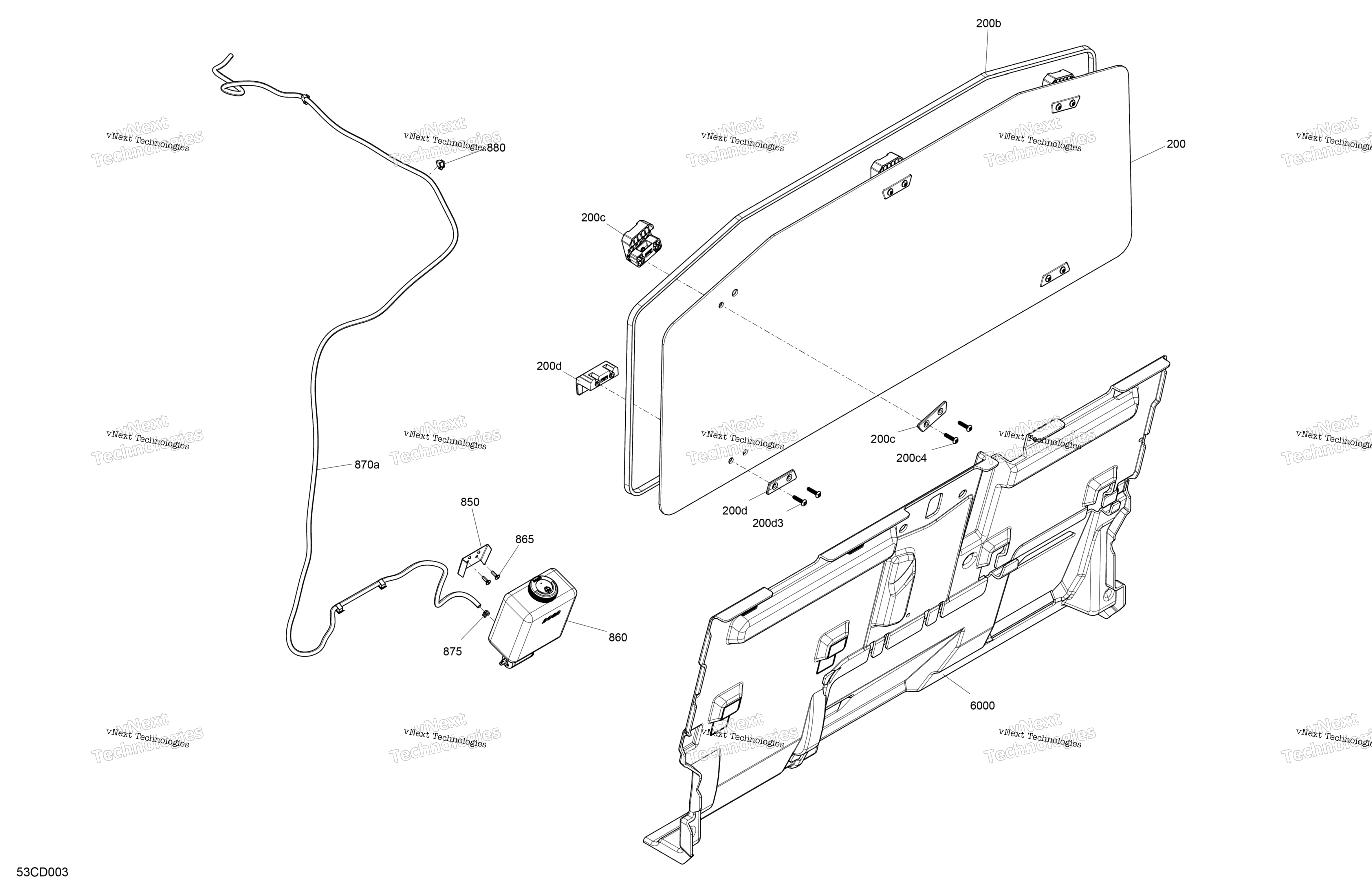 Enclosure Cab Back Wall