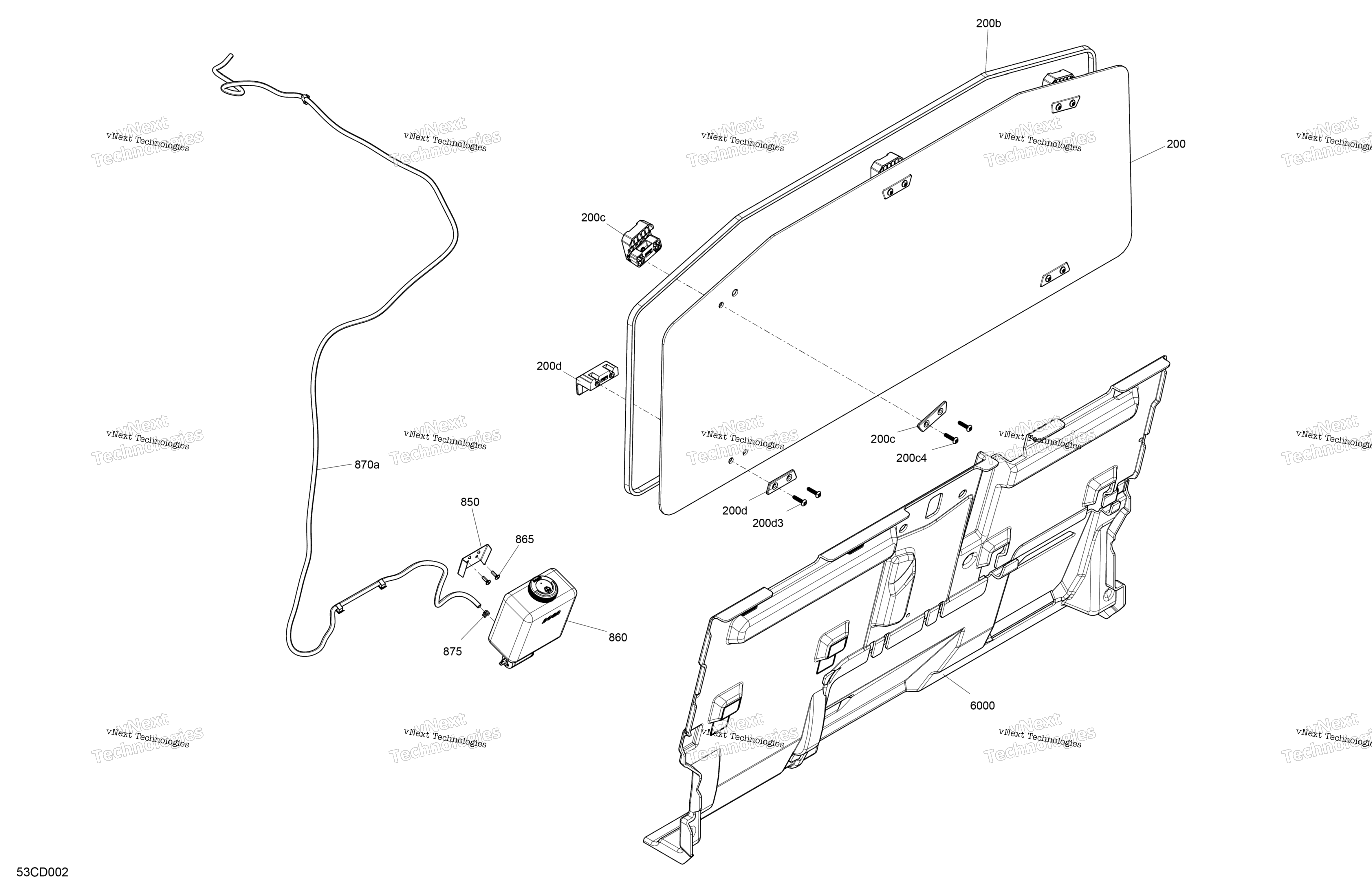 Enclosure Cab Back Wall