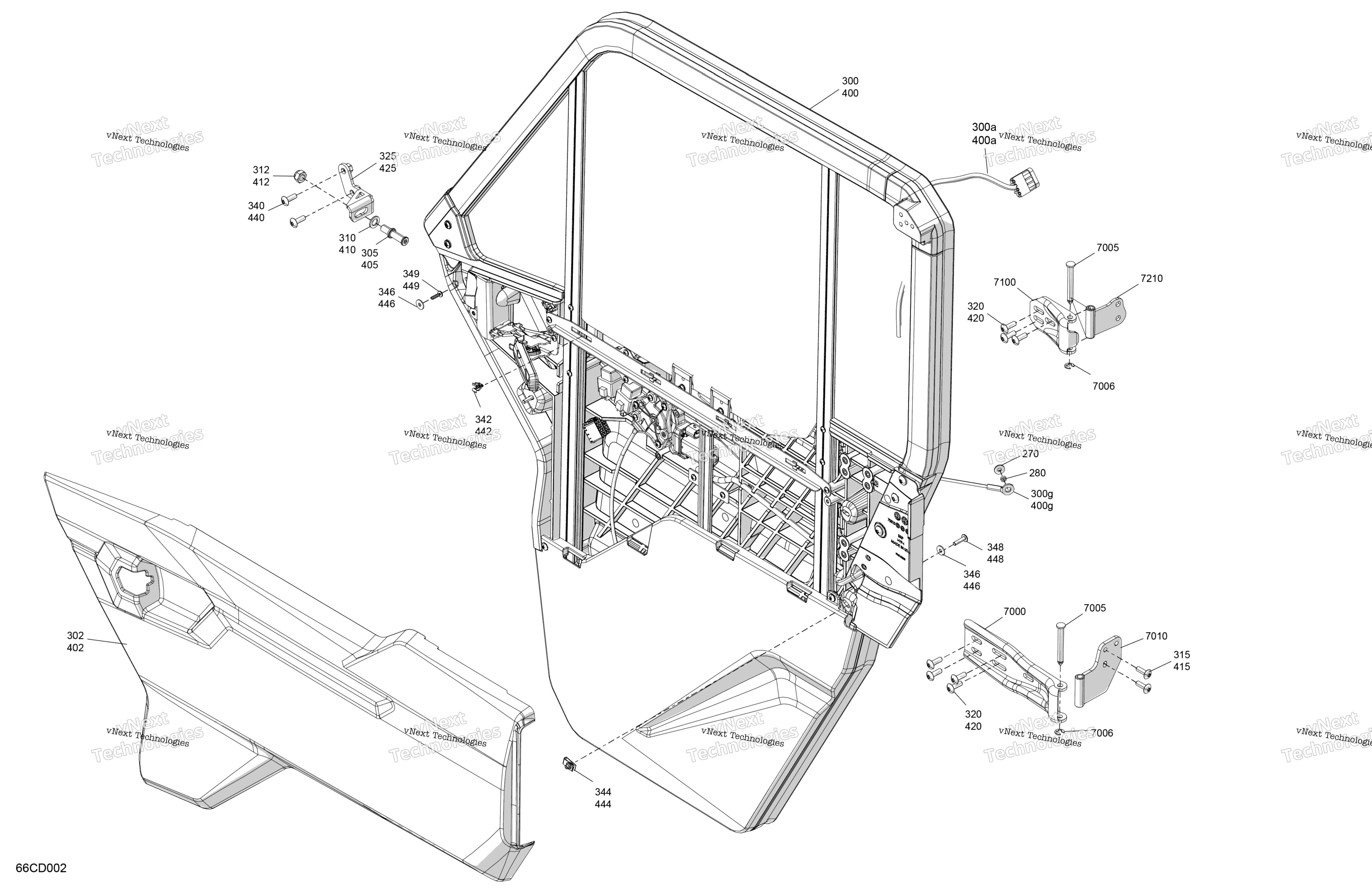 Enclosure Cab передний Doors