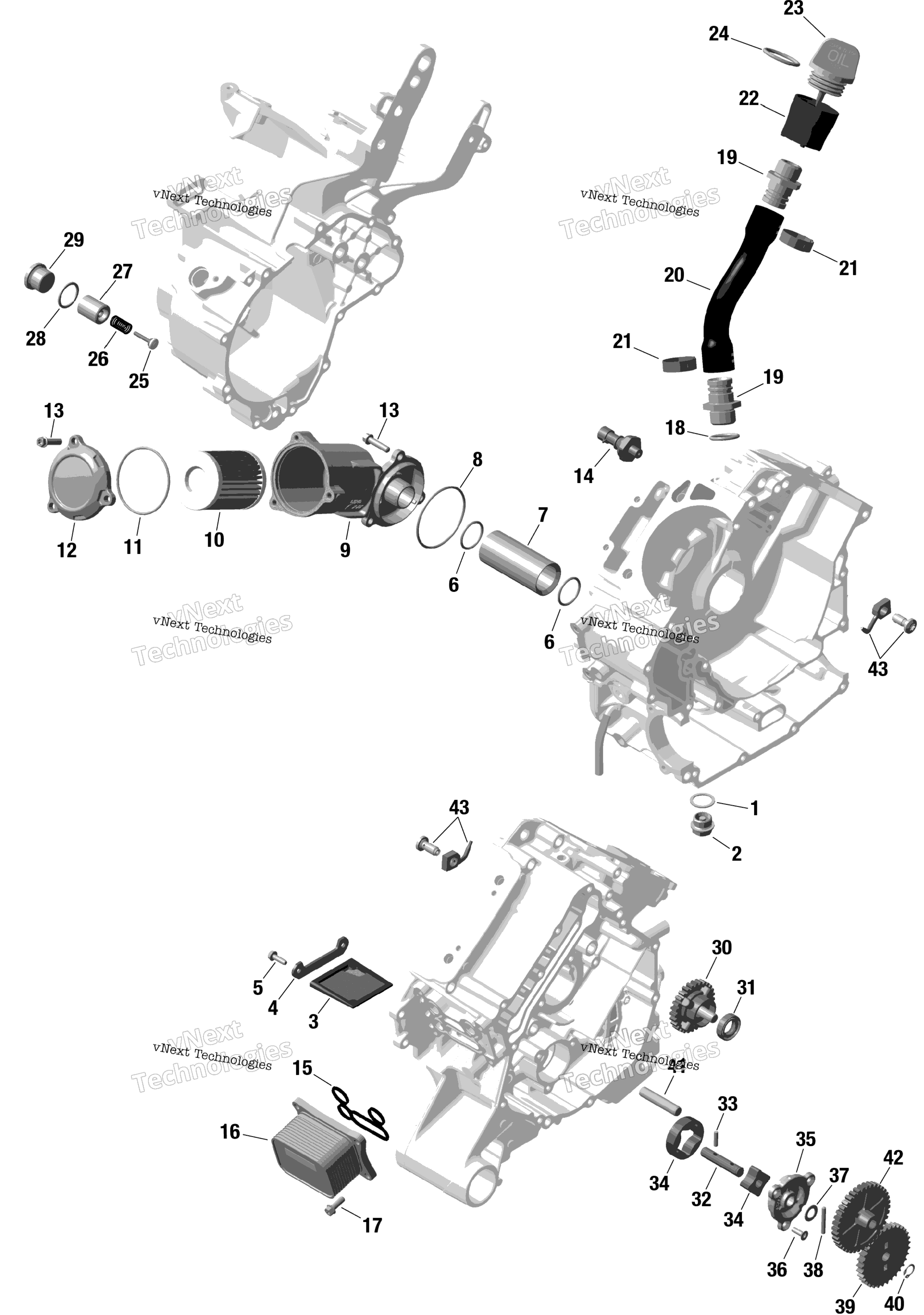 Rotax двигатель Lubrication