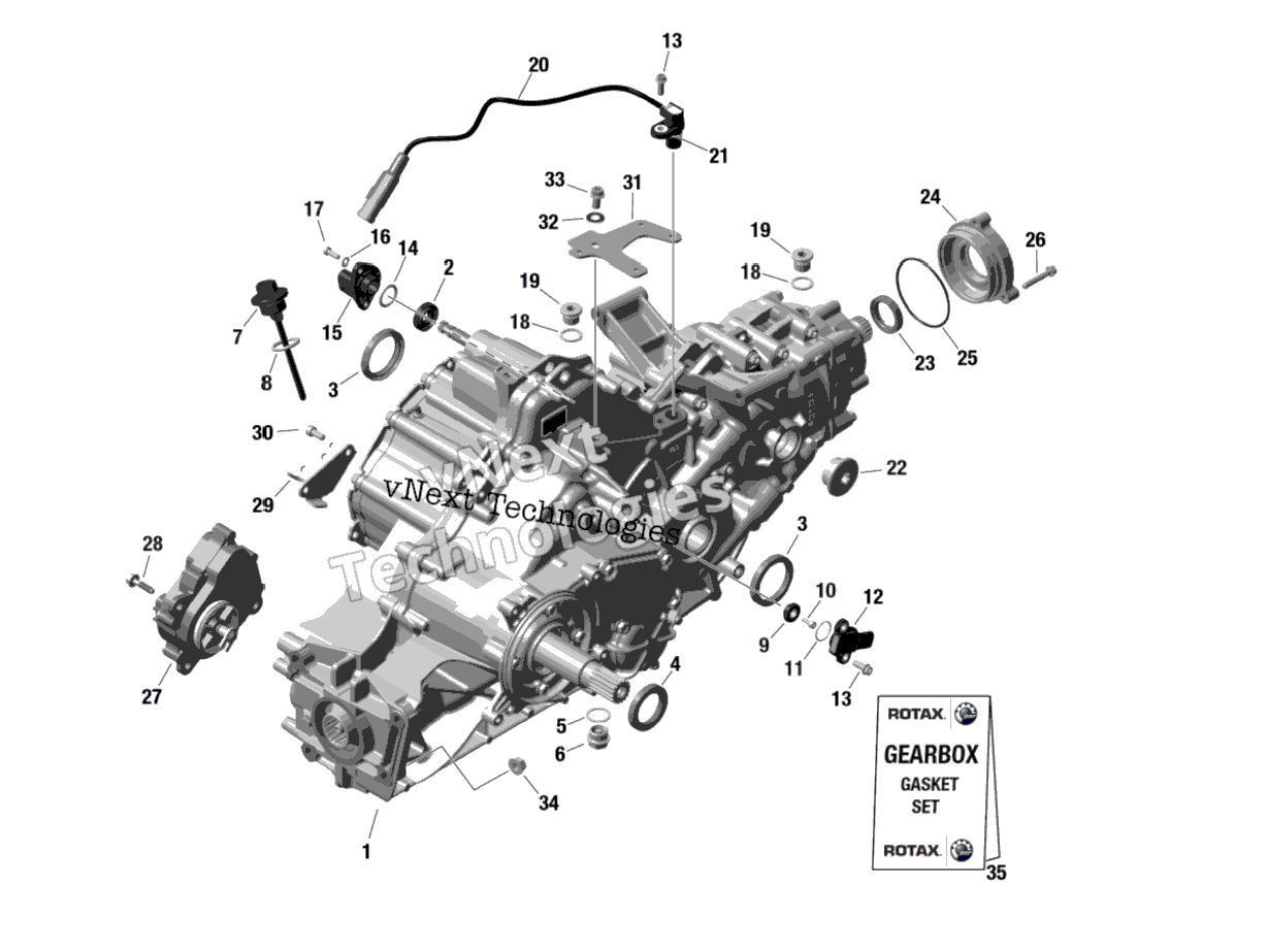 Rotax Gearbox Assy и привод Shaft 686 887 Tremec