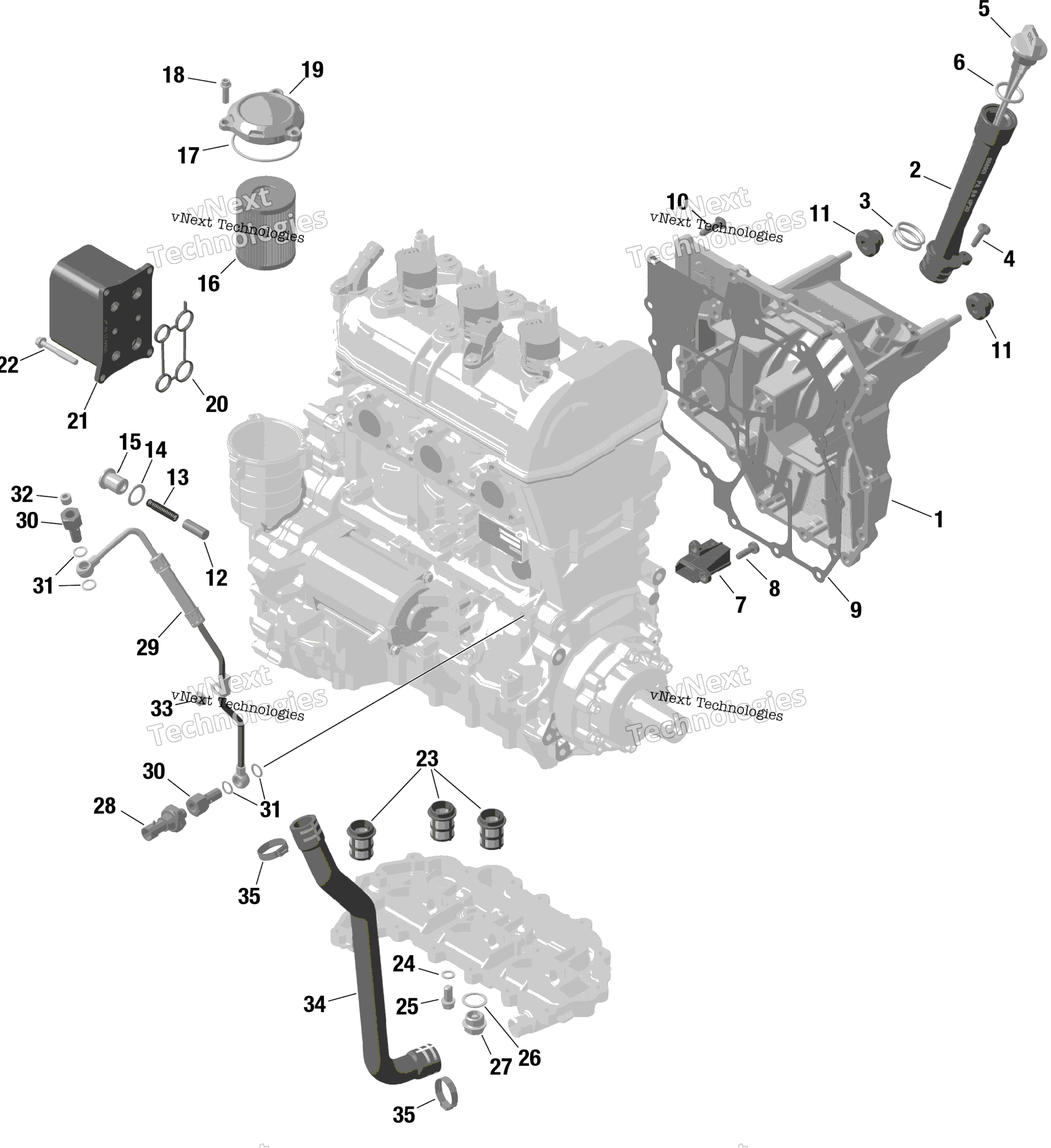 Rotax двигатель Lubrication