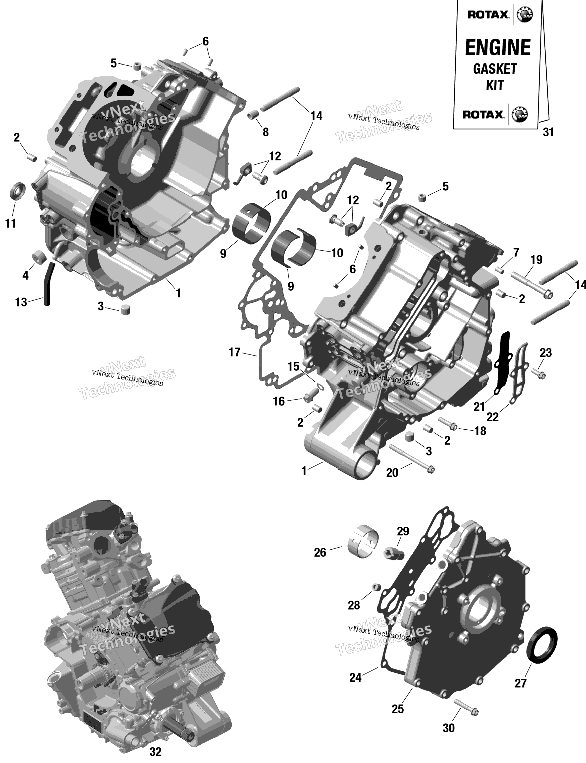 Rotax Crankcase
