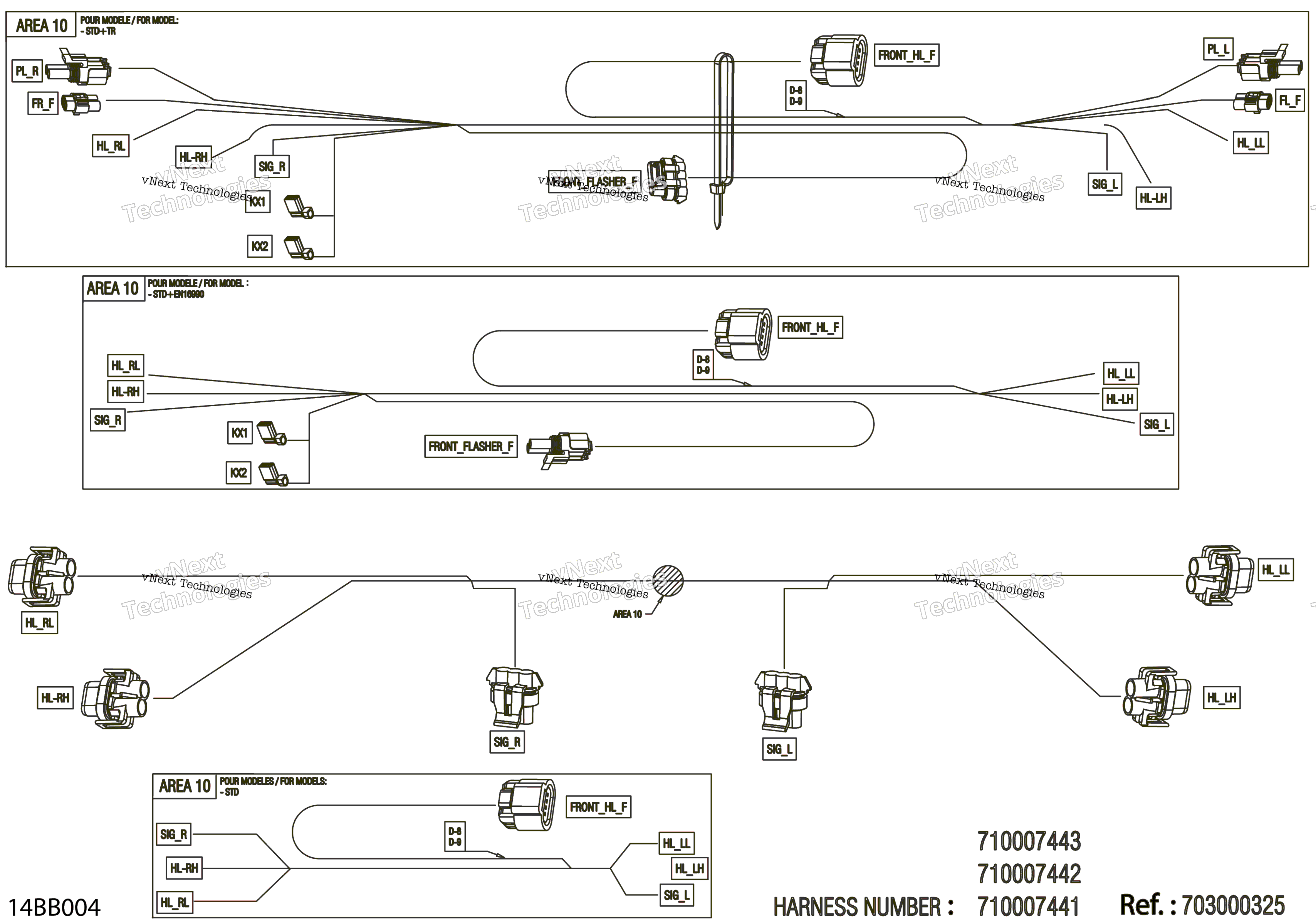 Электрооборудование - Front Wiring Harness - 710007441