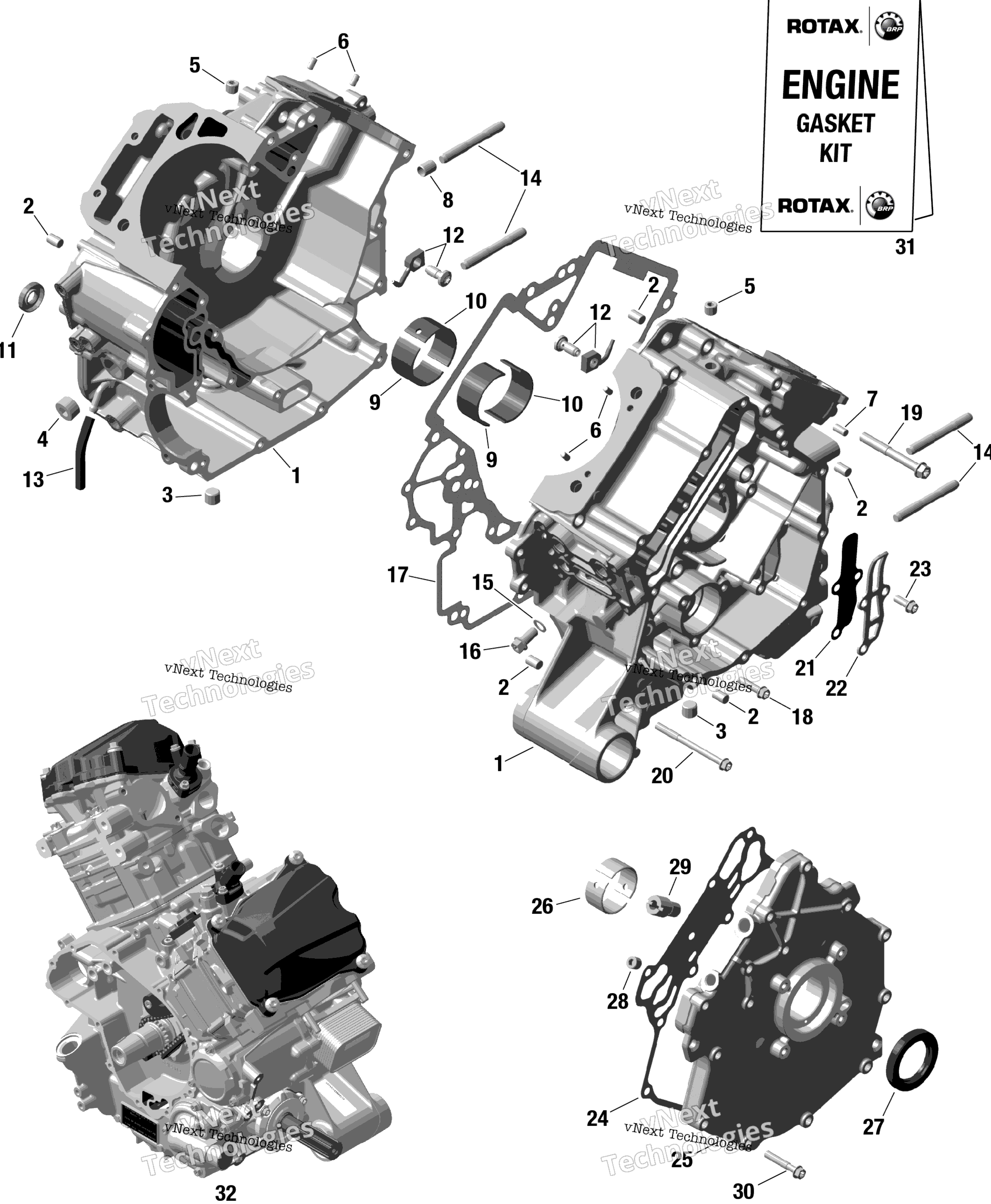 Rotax Crankcase