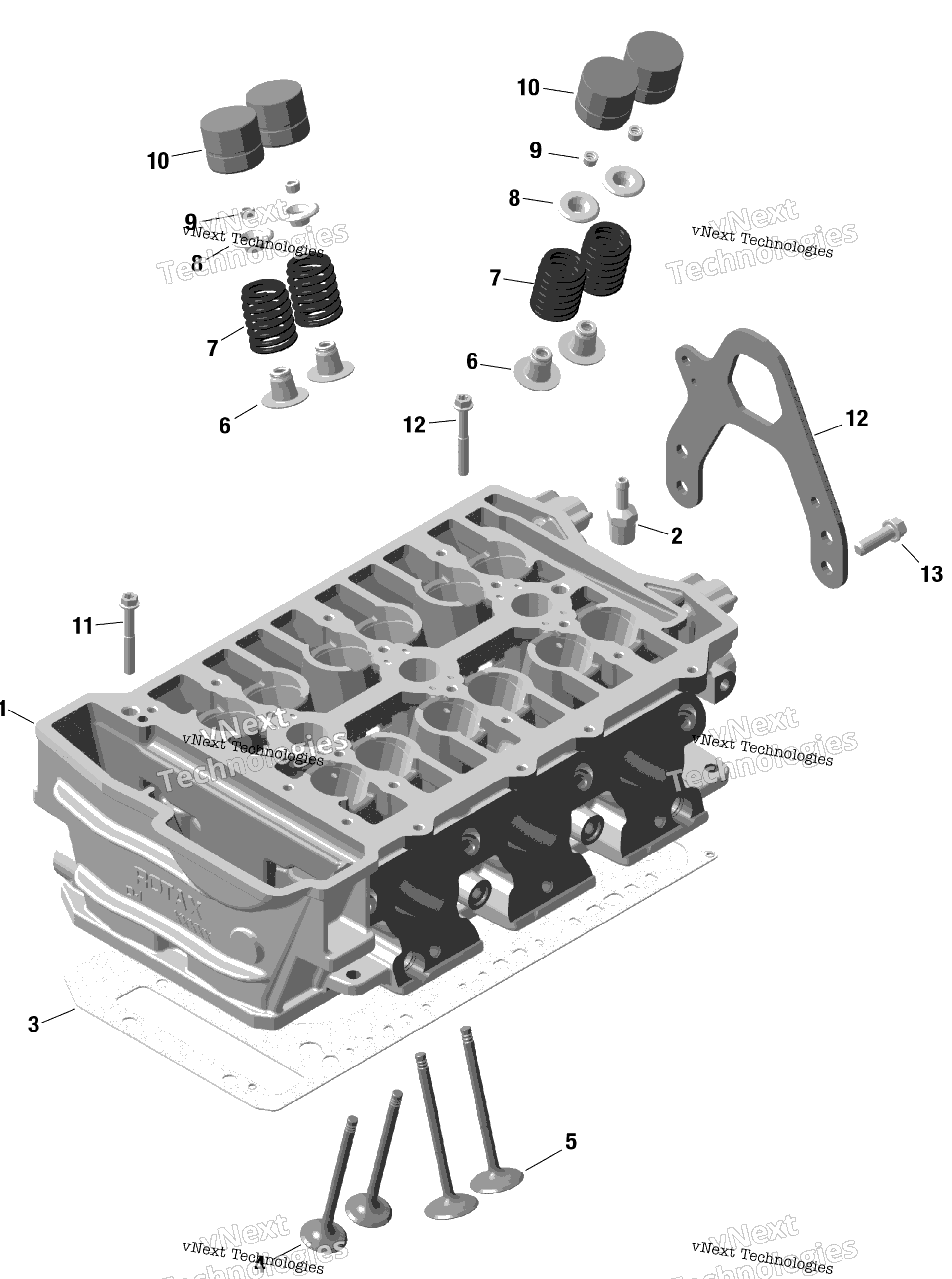 Rotax цилиндр головка