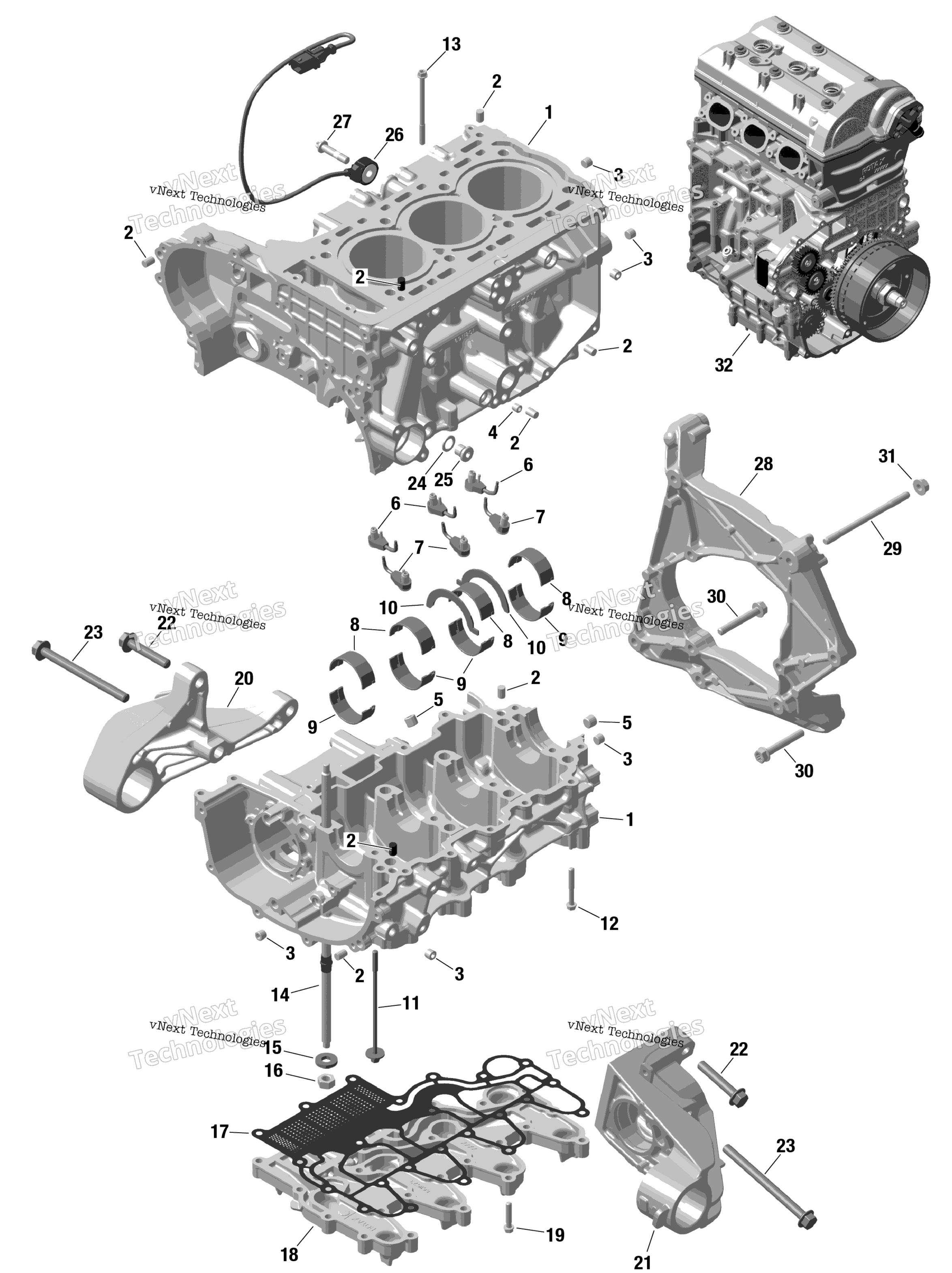 Rotax Crankcase