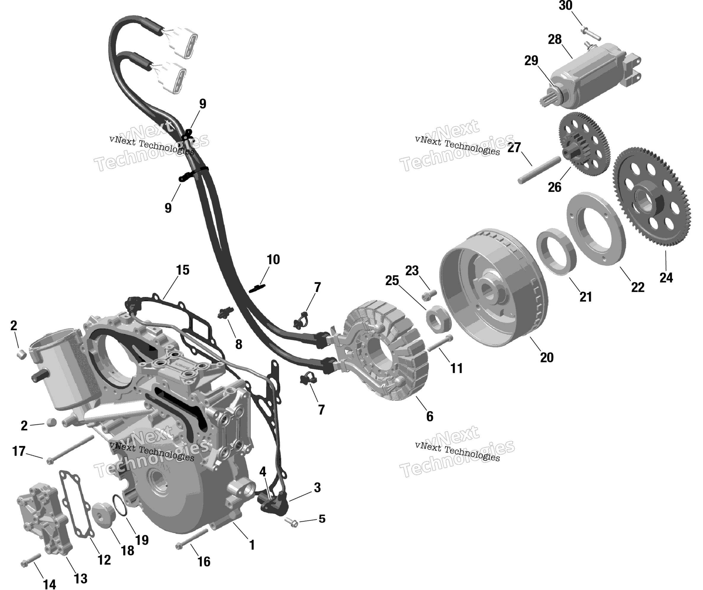 Rotax Magneto и Electric Starter