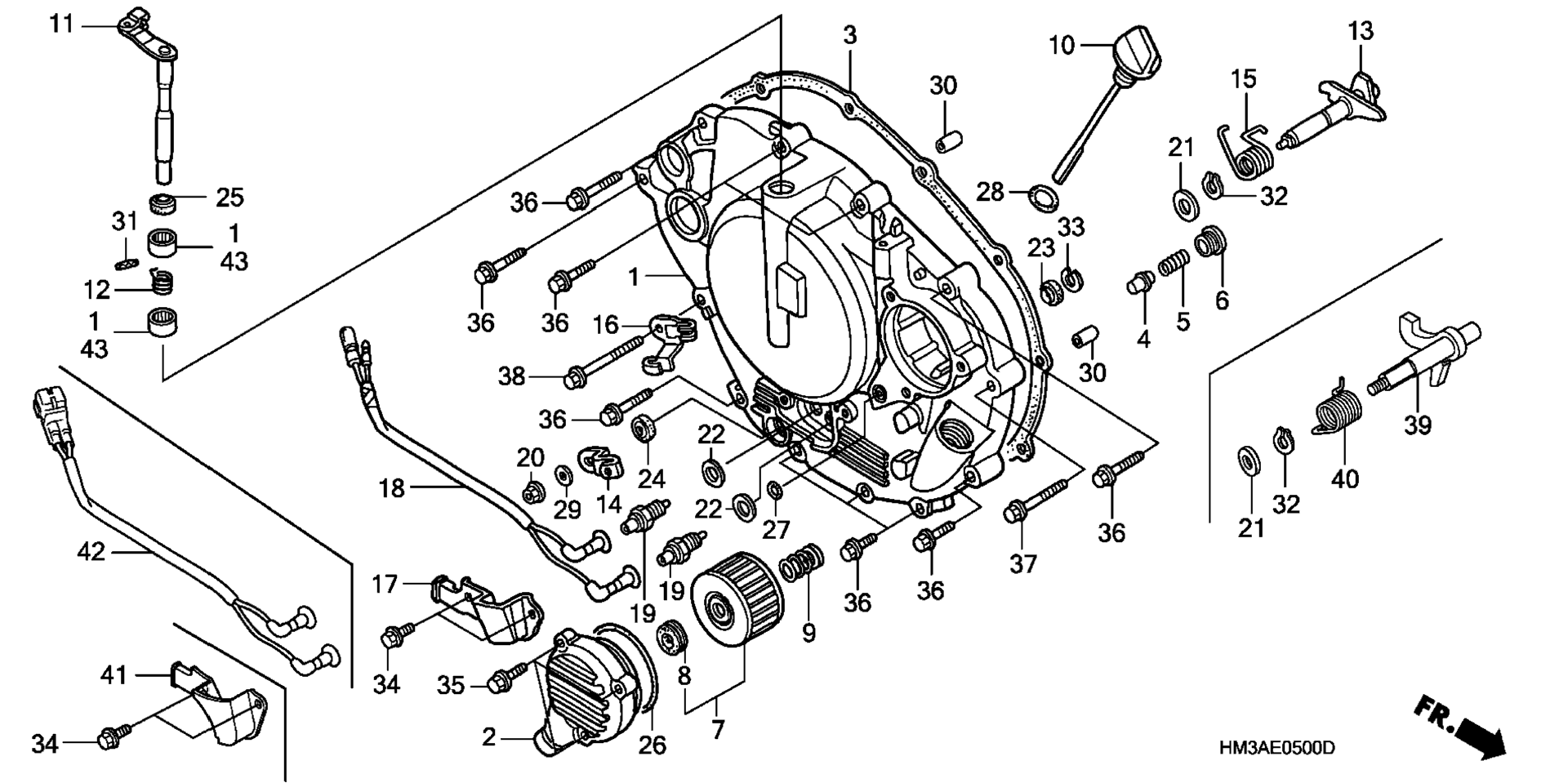 RIGHT CRANKCASE крышка