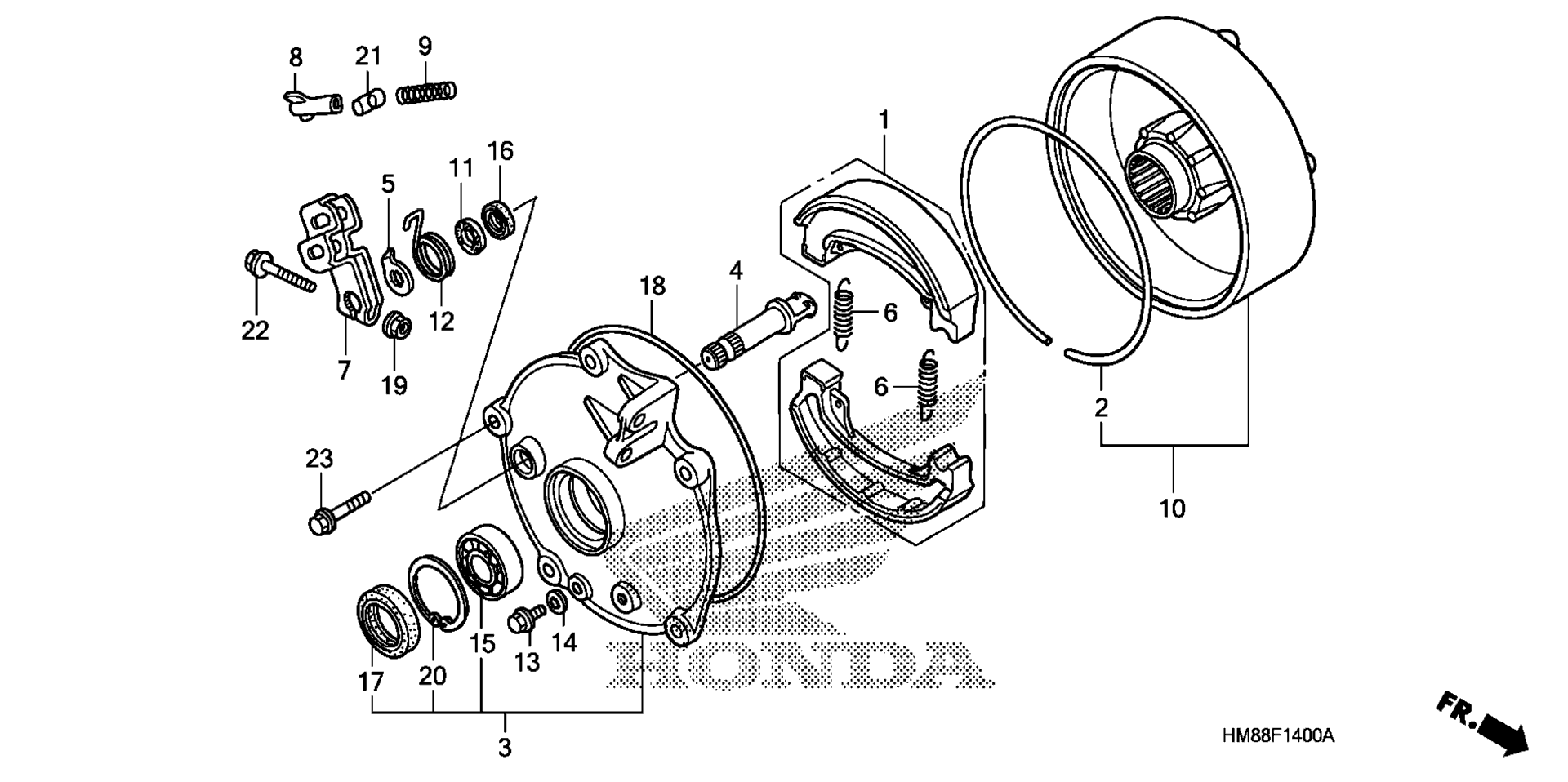 Задняя часть BRAKE DRUM