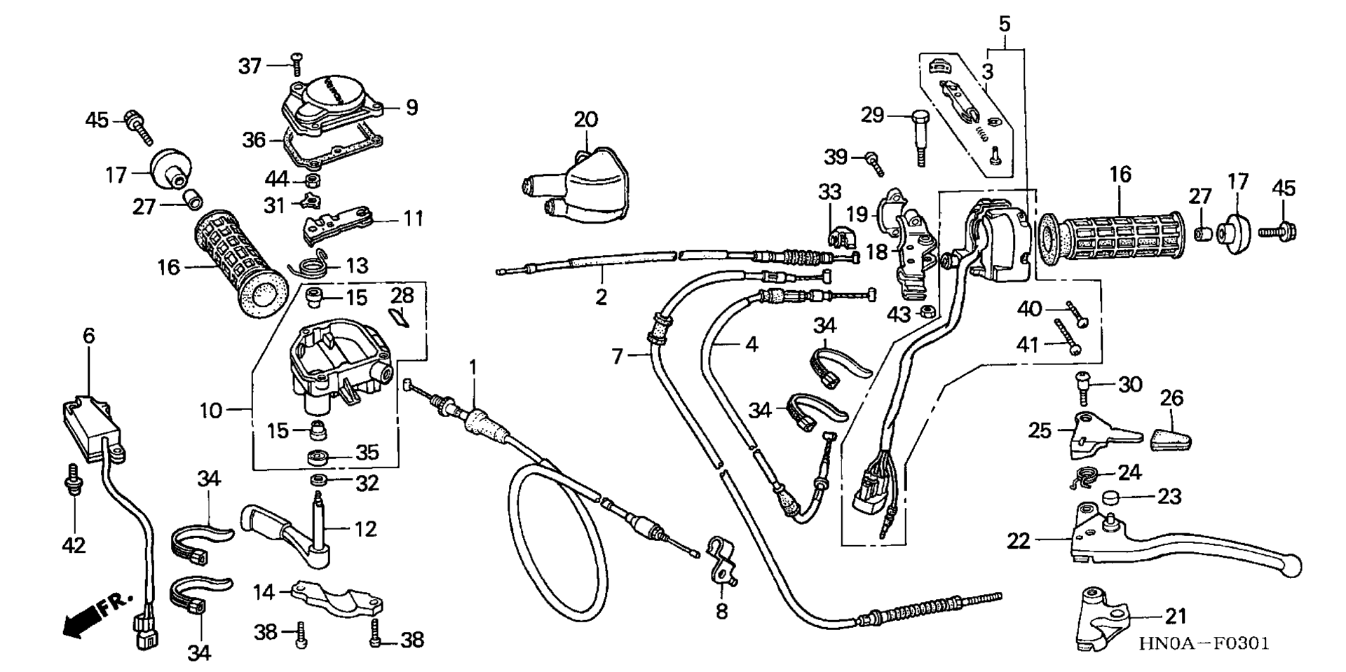 ручка LEVERS / SWITCHES / CABLES (TRX450FM)