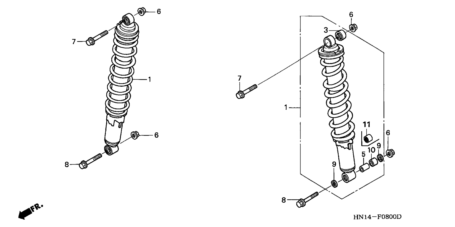 Передняя часть SHOCK ABSORBER