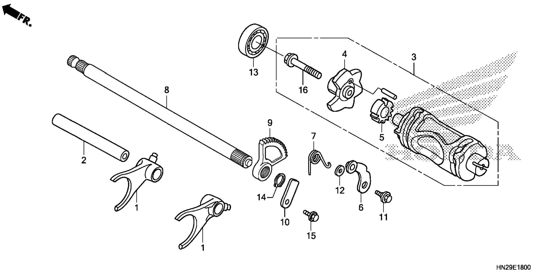 GEARSHIFT вилка / GEARSHIFT DRUM