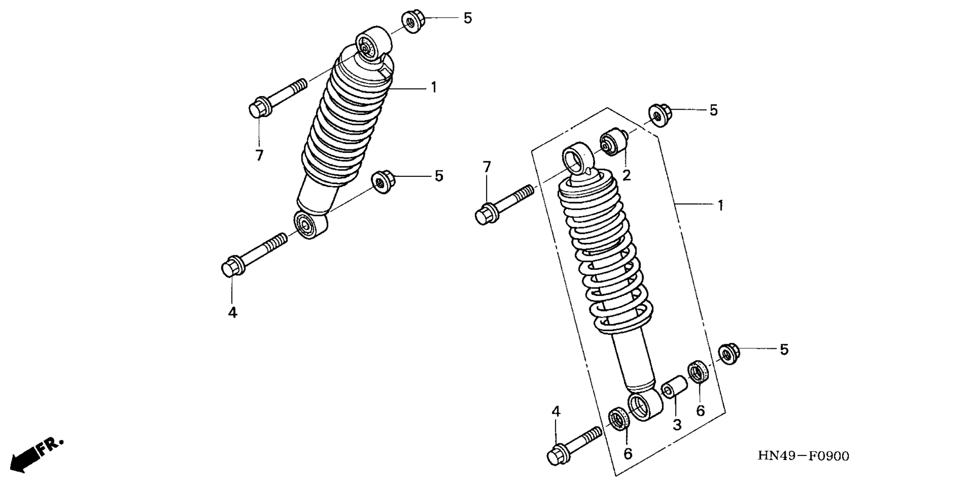 Передняя часть SHOCK ABSORBER