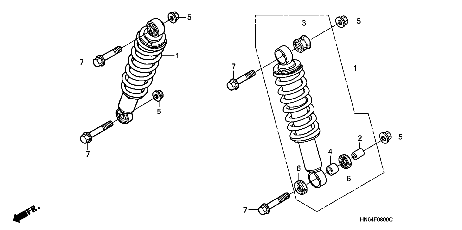 Передняя часть SHOCK ABSORBER