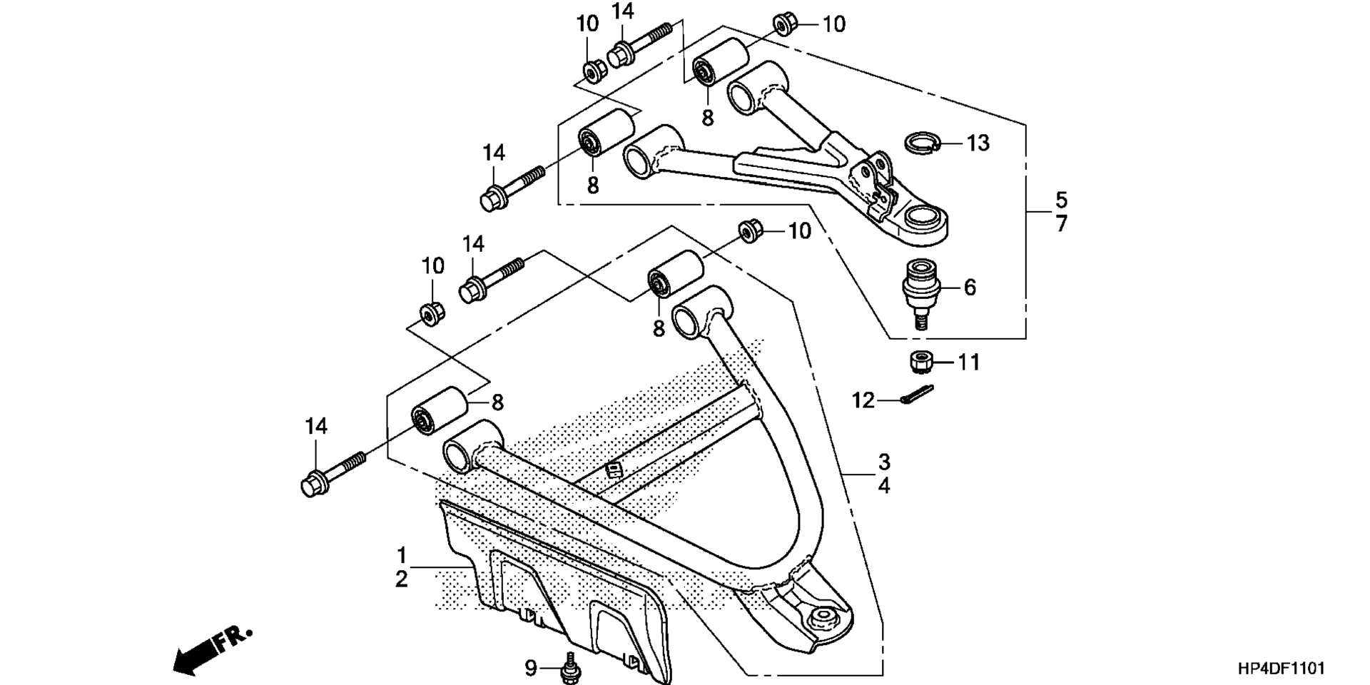 Передняя часть ARM (4WD)