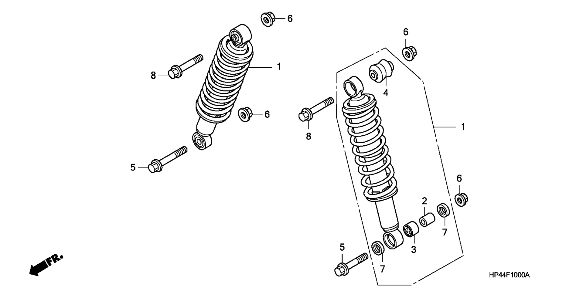 Передняя часть SHOCK ABSORBER