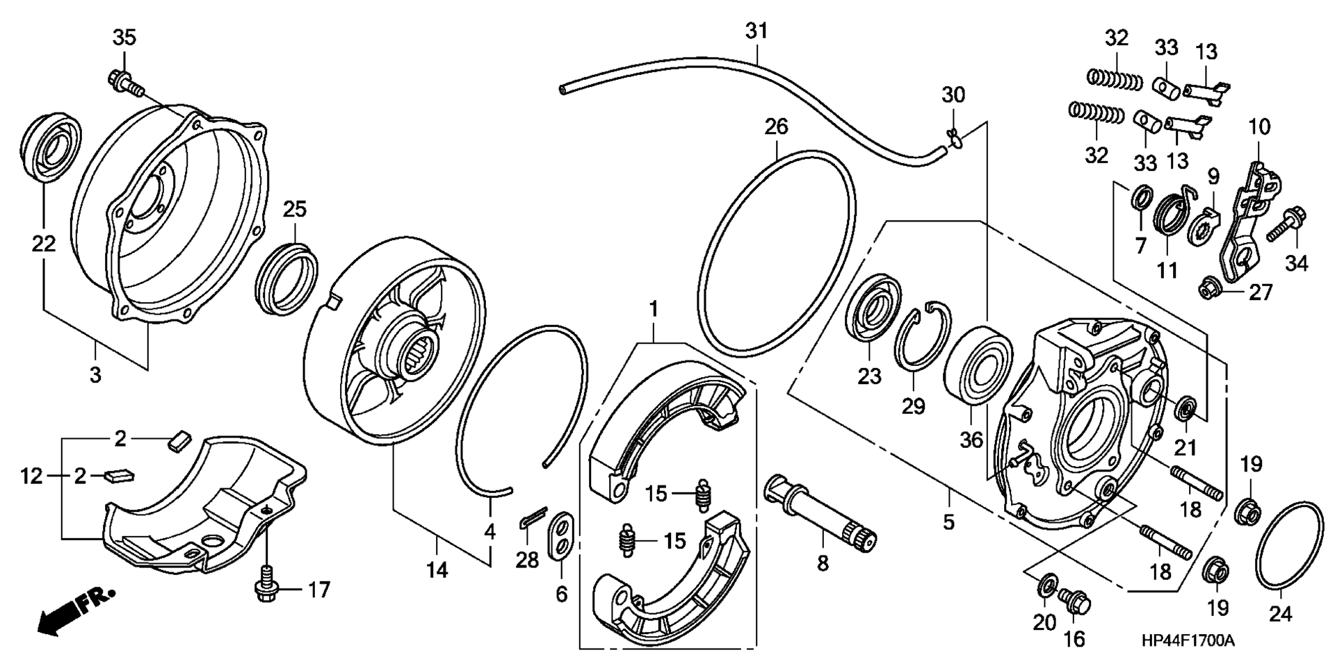 Задняя часть BRAKE PANEL