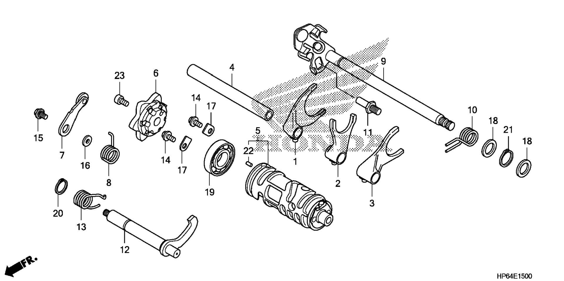 Передача SHIFT DRUM / GEAR SHIFT FORK