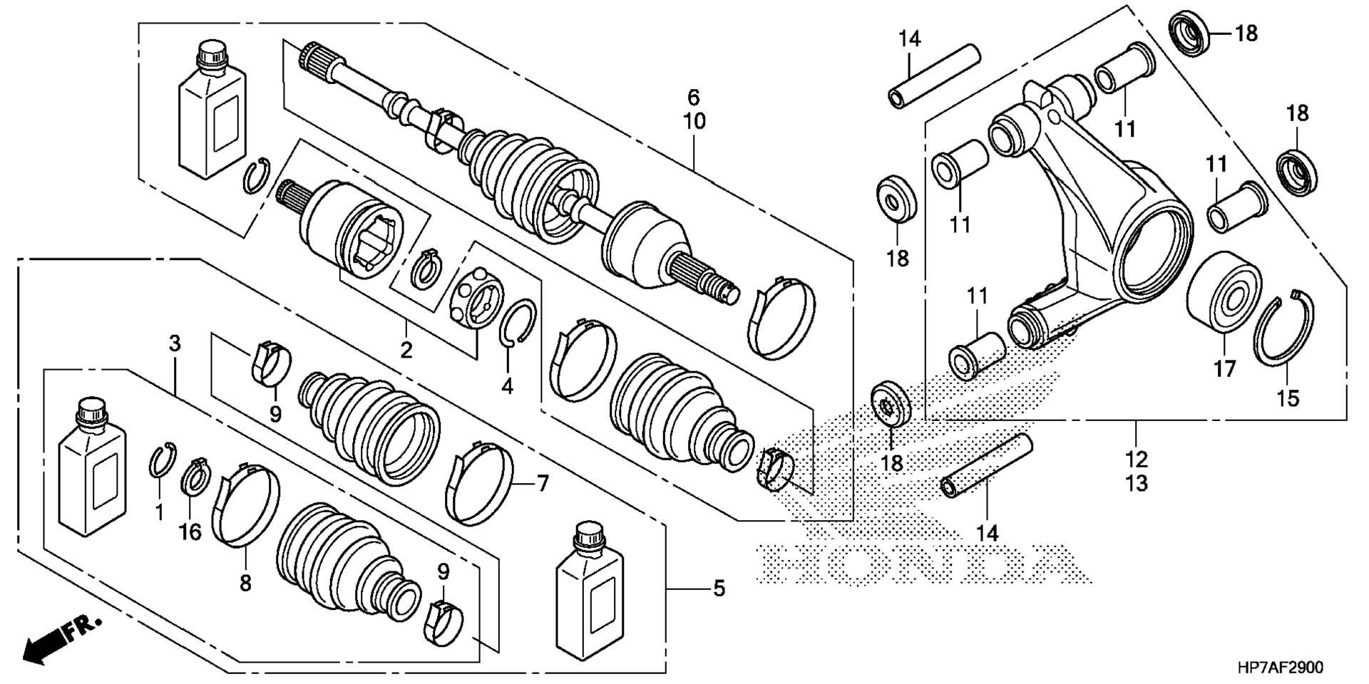 Задняя часть KNUCKLE / REAR DRIVESHAFT