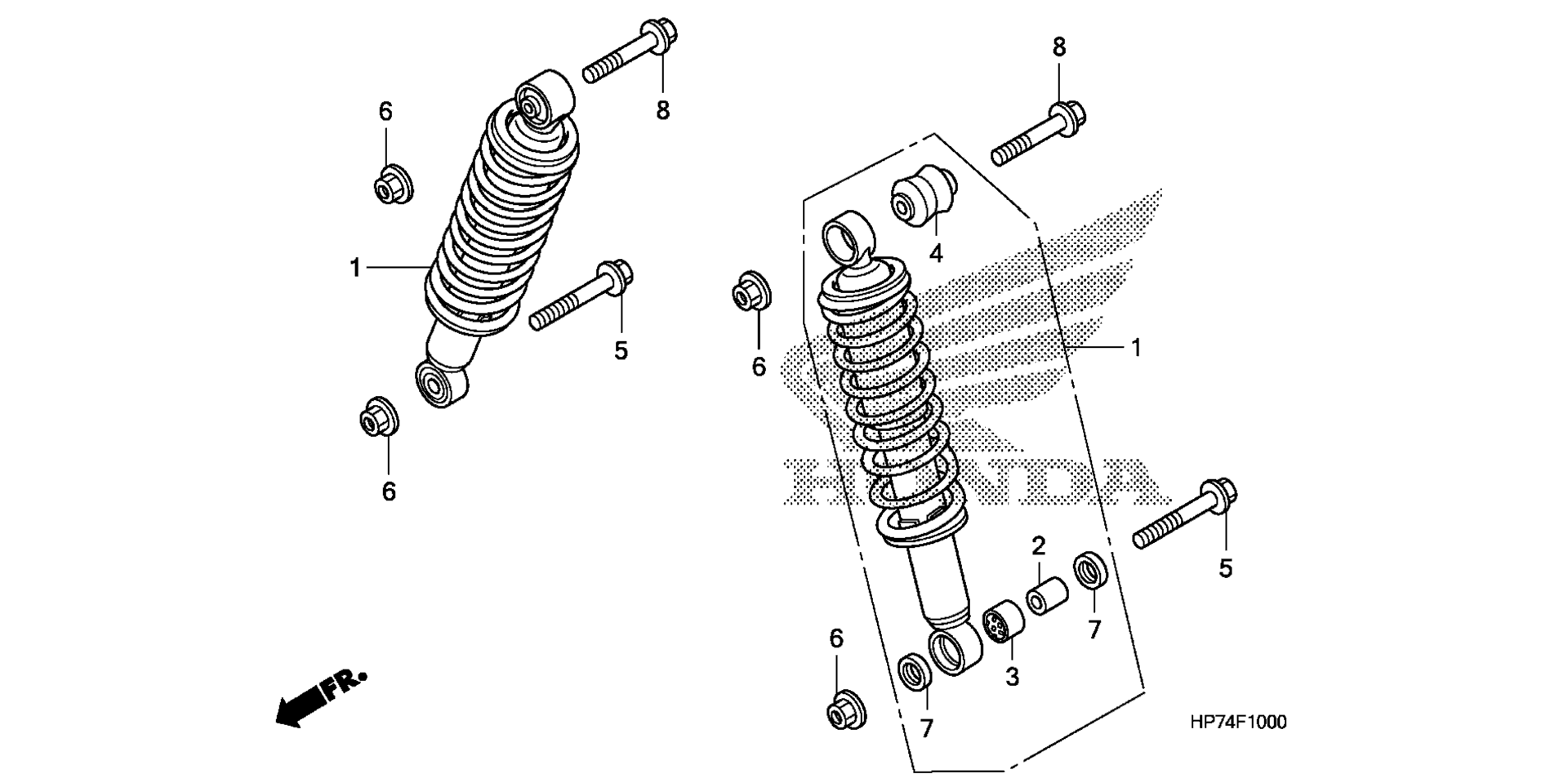 Передняя часть SHOCK ABSORBER