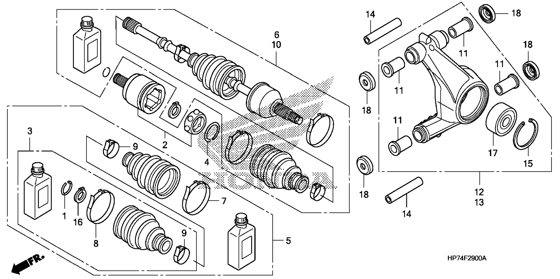Задняя часть KNUCKLE / REAR DRIVESHAFT