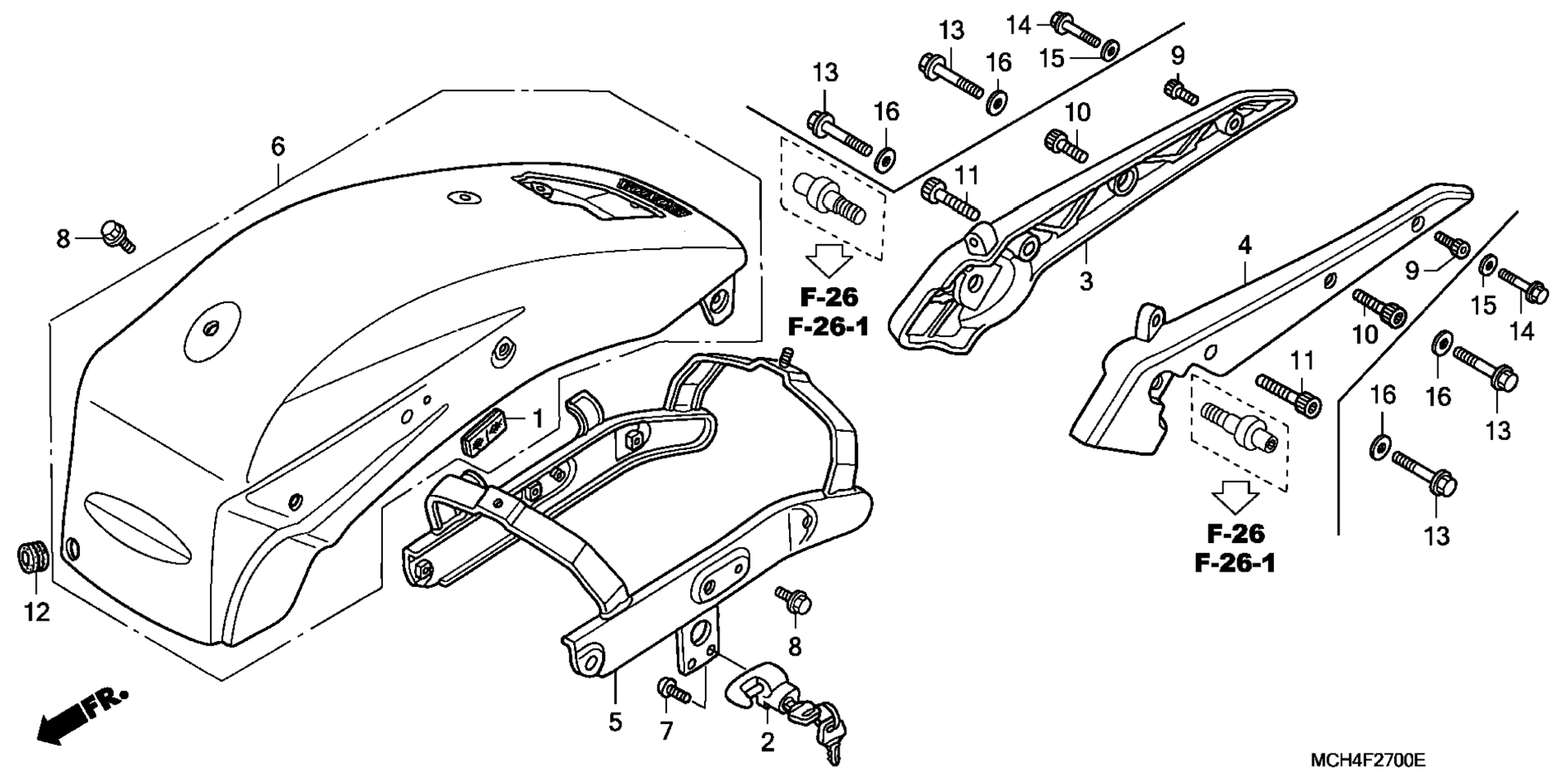Заднее крыло / GRAB RAIL (VTX1800C)