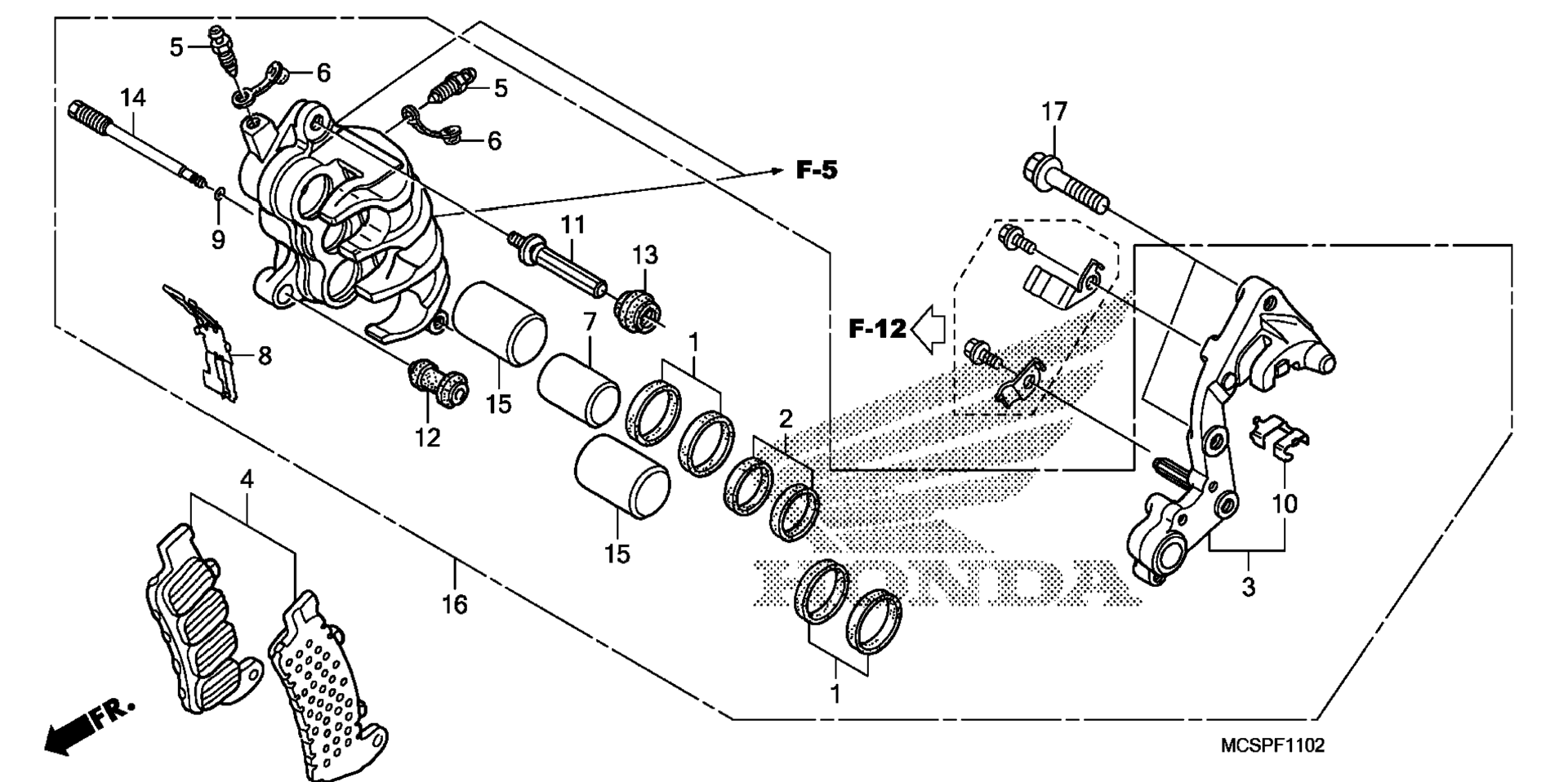 RIGHT передний тормоз CALIPER(2)