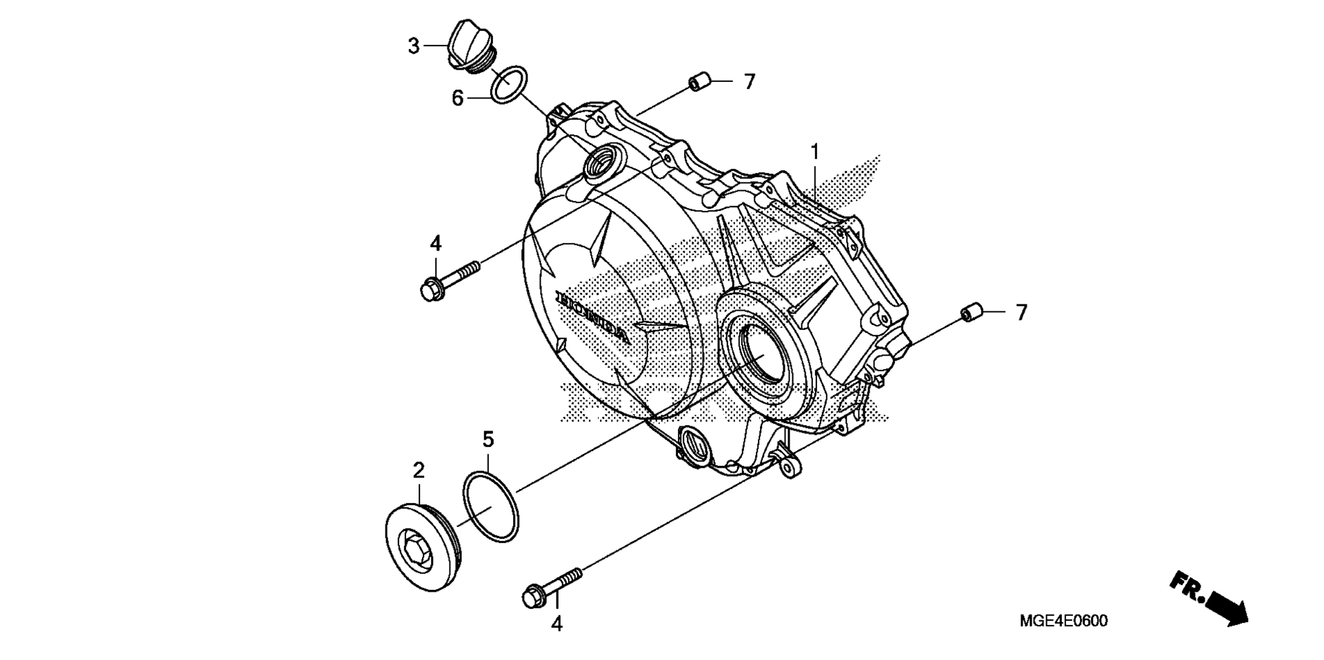 RIGHT CRANKCASE крышка (VFR1200F)