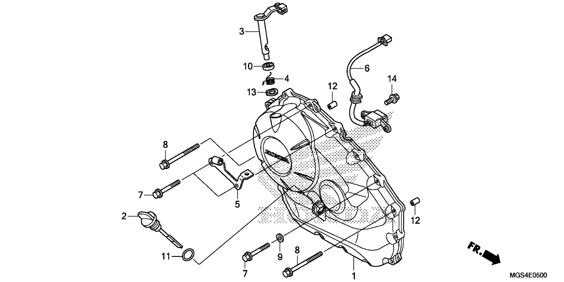 RIGHT CRANKCASE крышка (NC700X / XA)