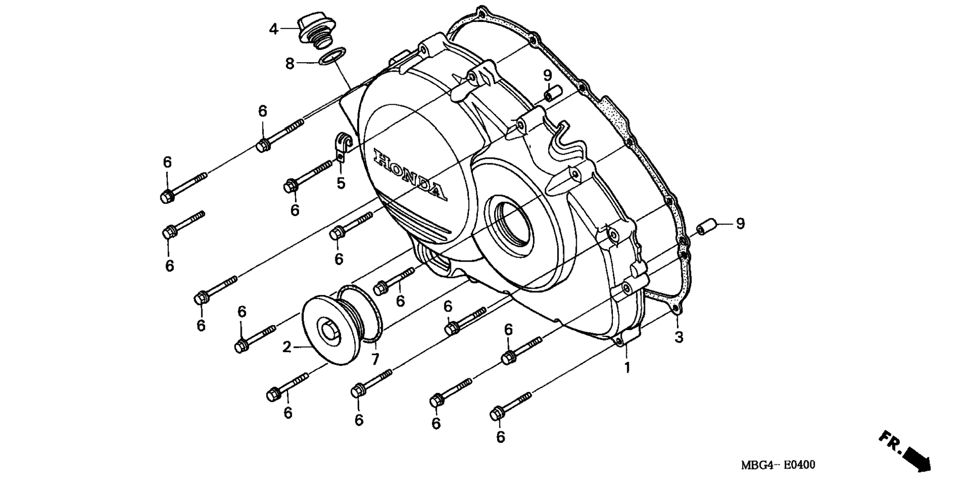 RIGHT CRANKCASE крышка