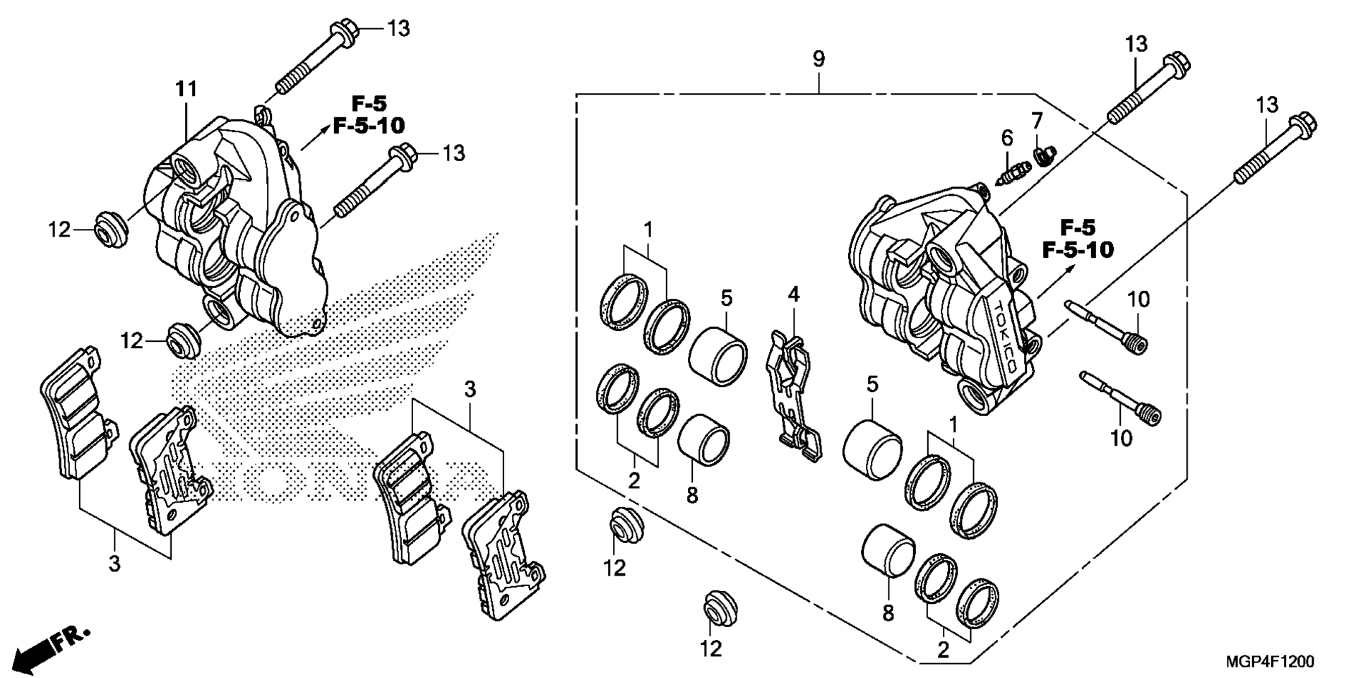 Передний суппорт тормоза