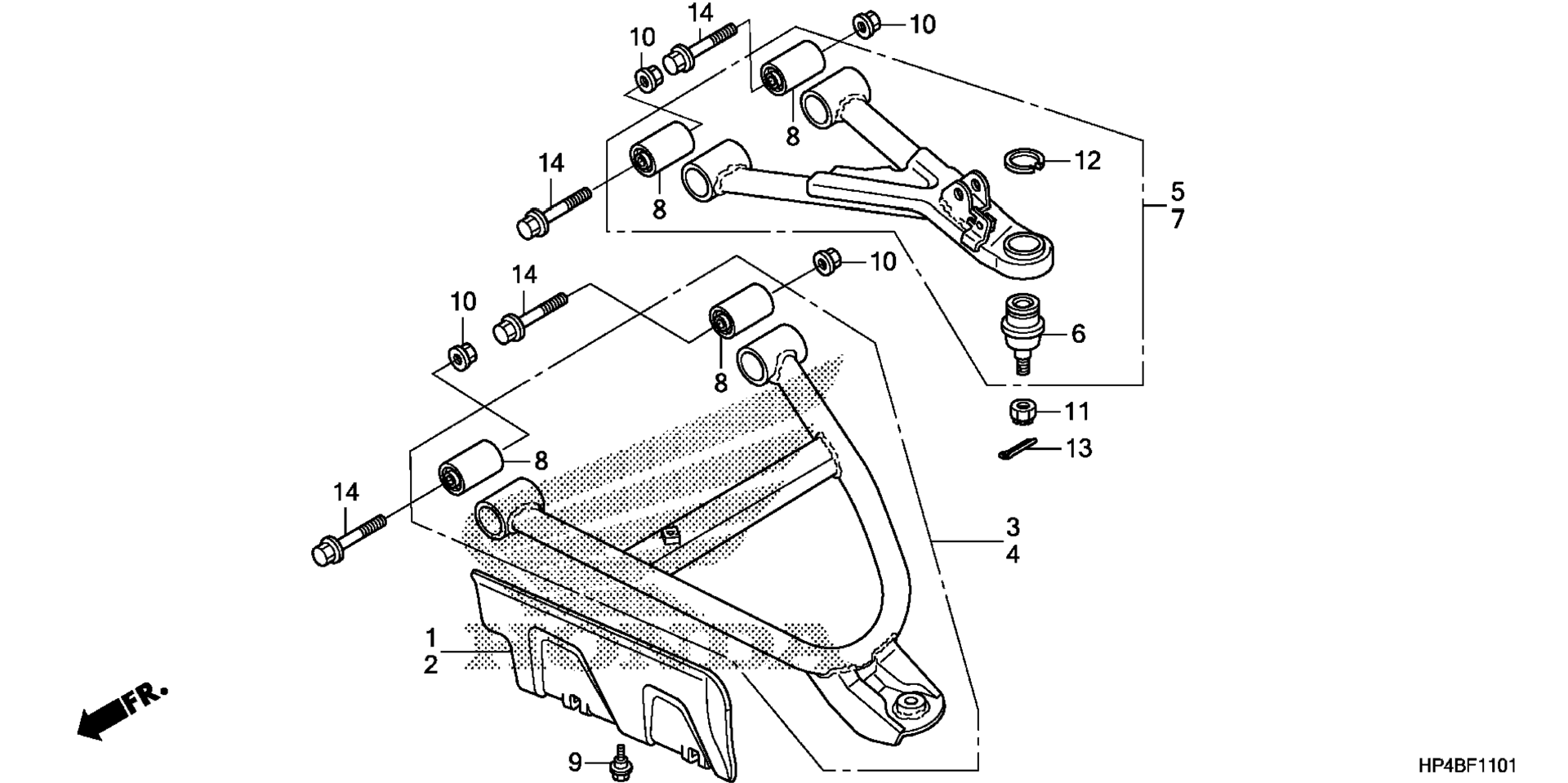 Передняя часть ARM (4WD)