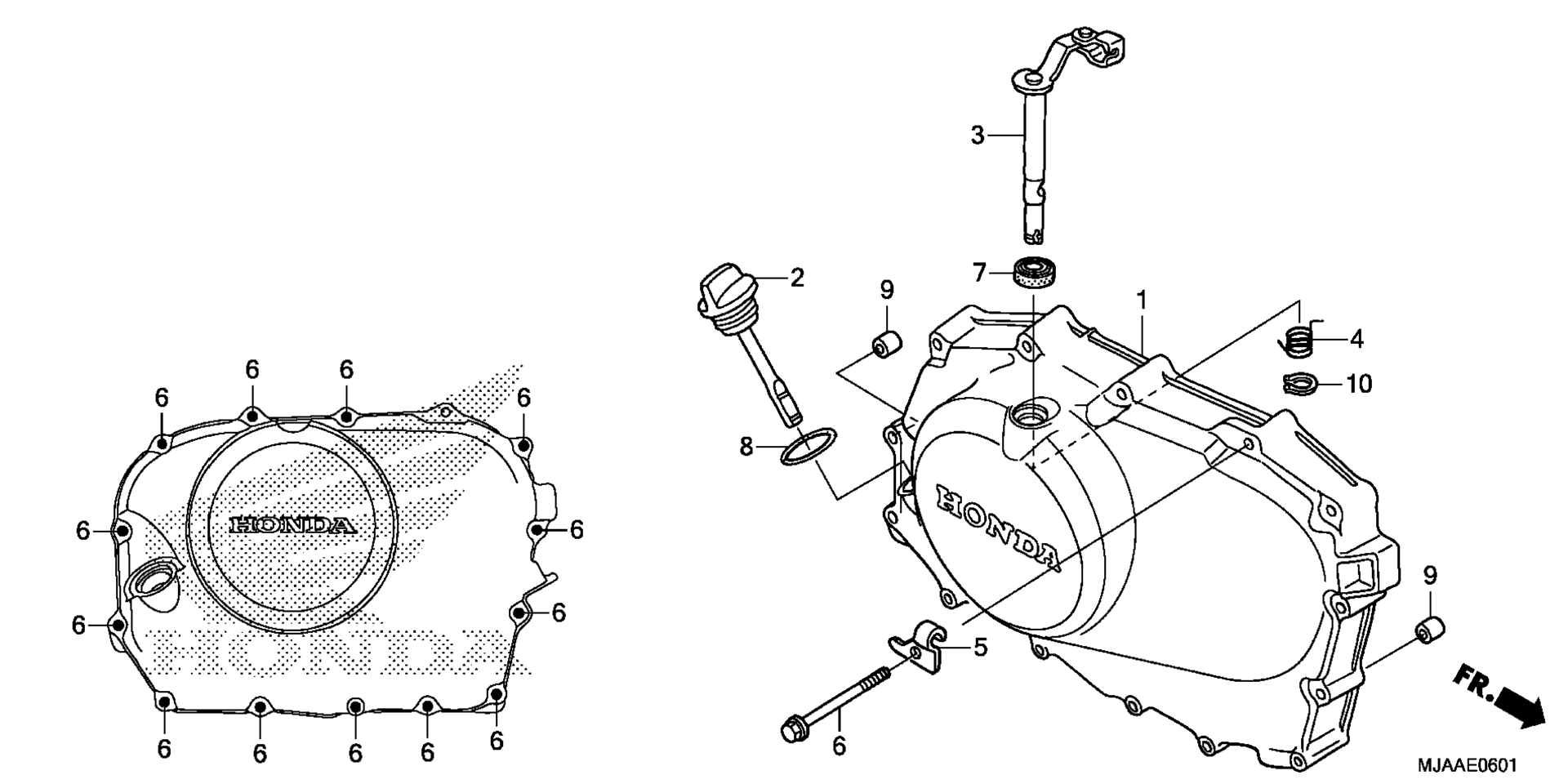 RIGHT CRANKCASE крышка (2)
