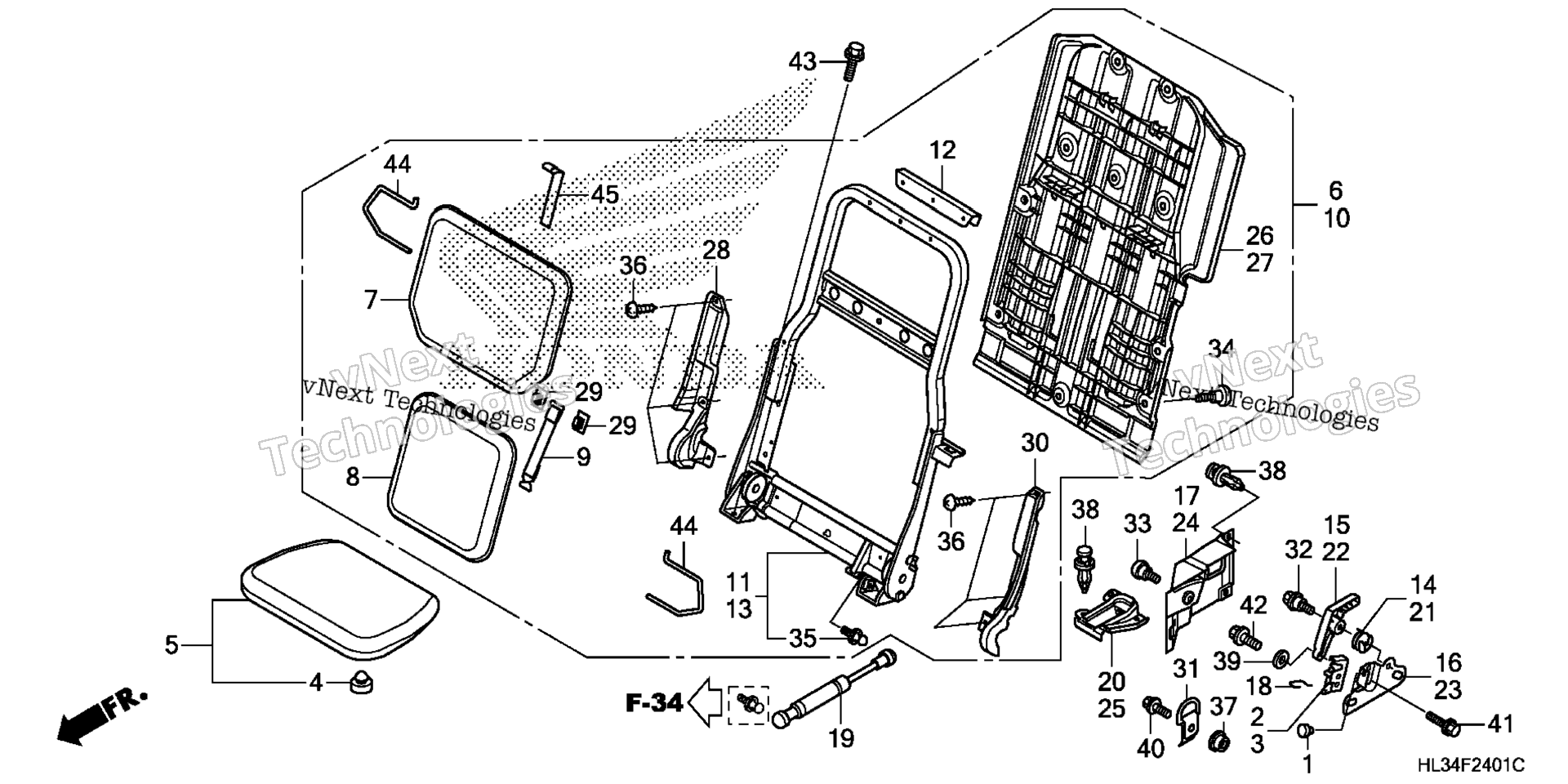задний сиденье