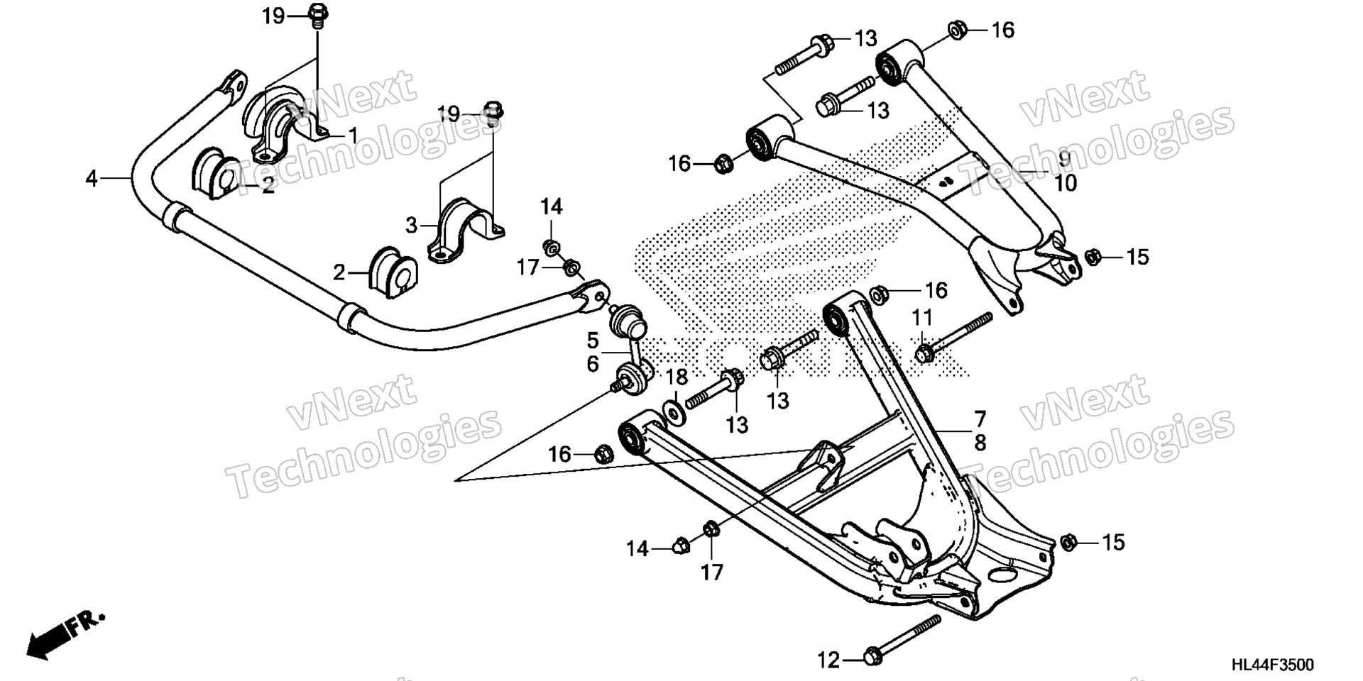 Задняя часть ARM / REAR STABILIZER