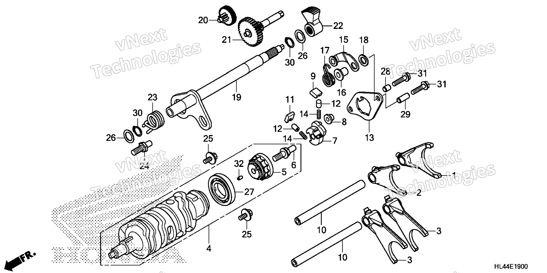GEARSHIFT вилка (TRANSMISSION)