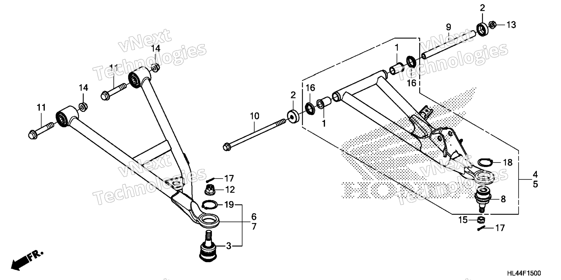 Передняя часть ARM
