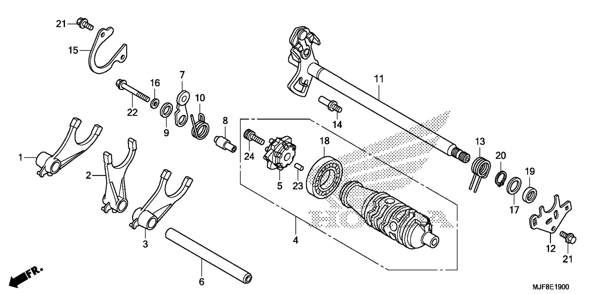 GEARSHIFT DRUM (CTX700N / NA)