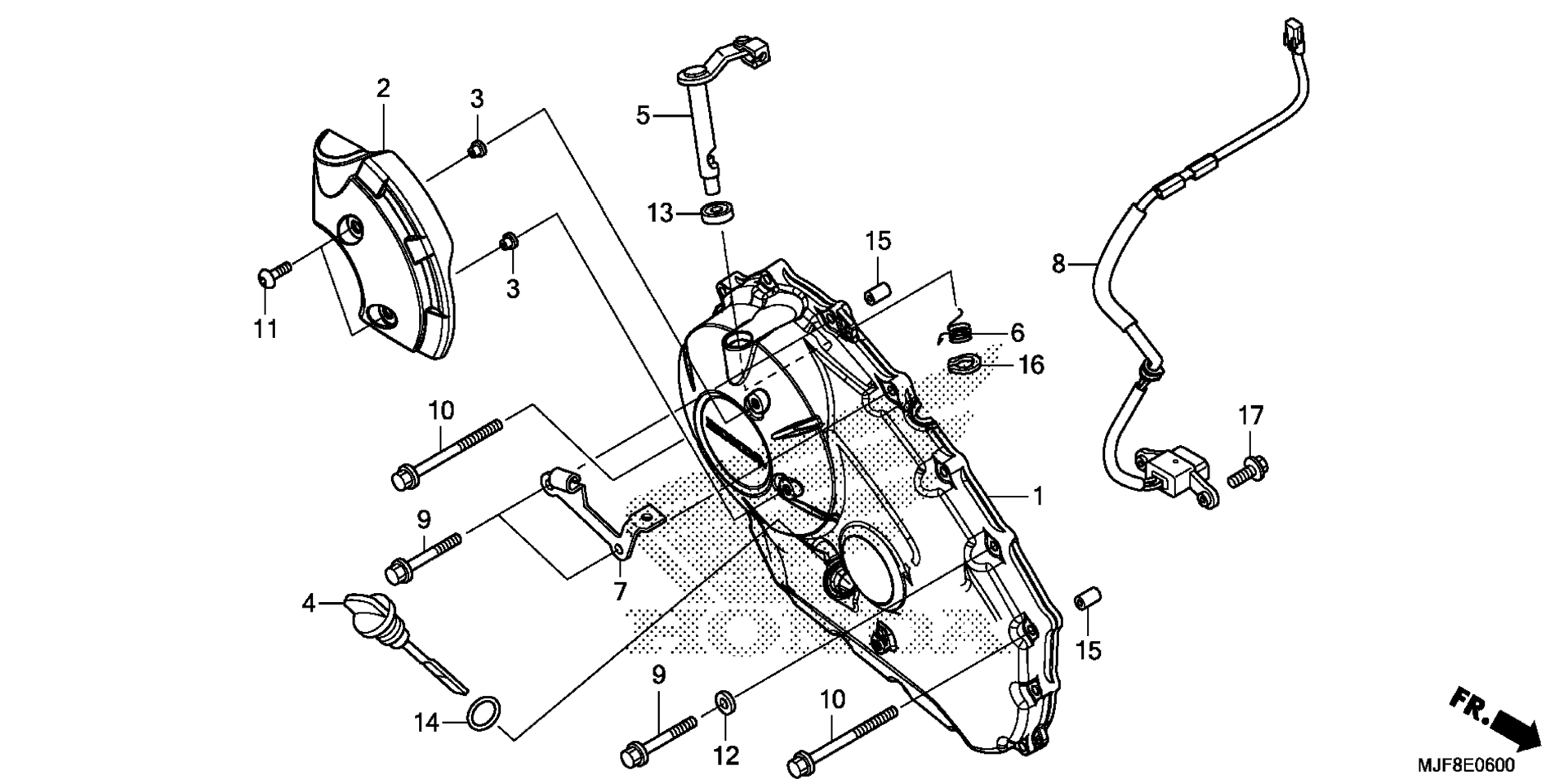 RIGHT CRANKCASE крышка (CTX700N / NA)