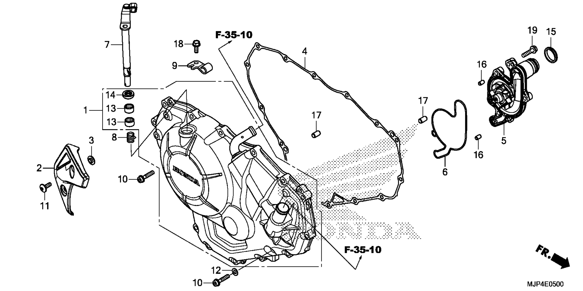 RIGHT CRANKCASE крышка (1)