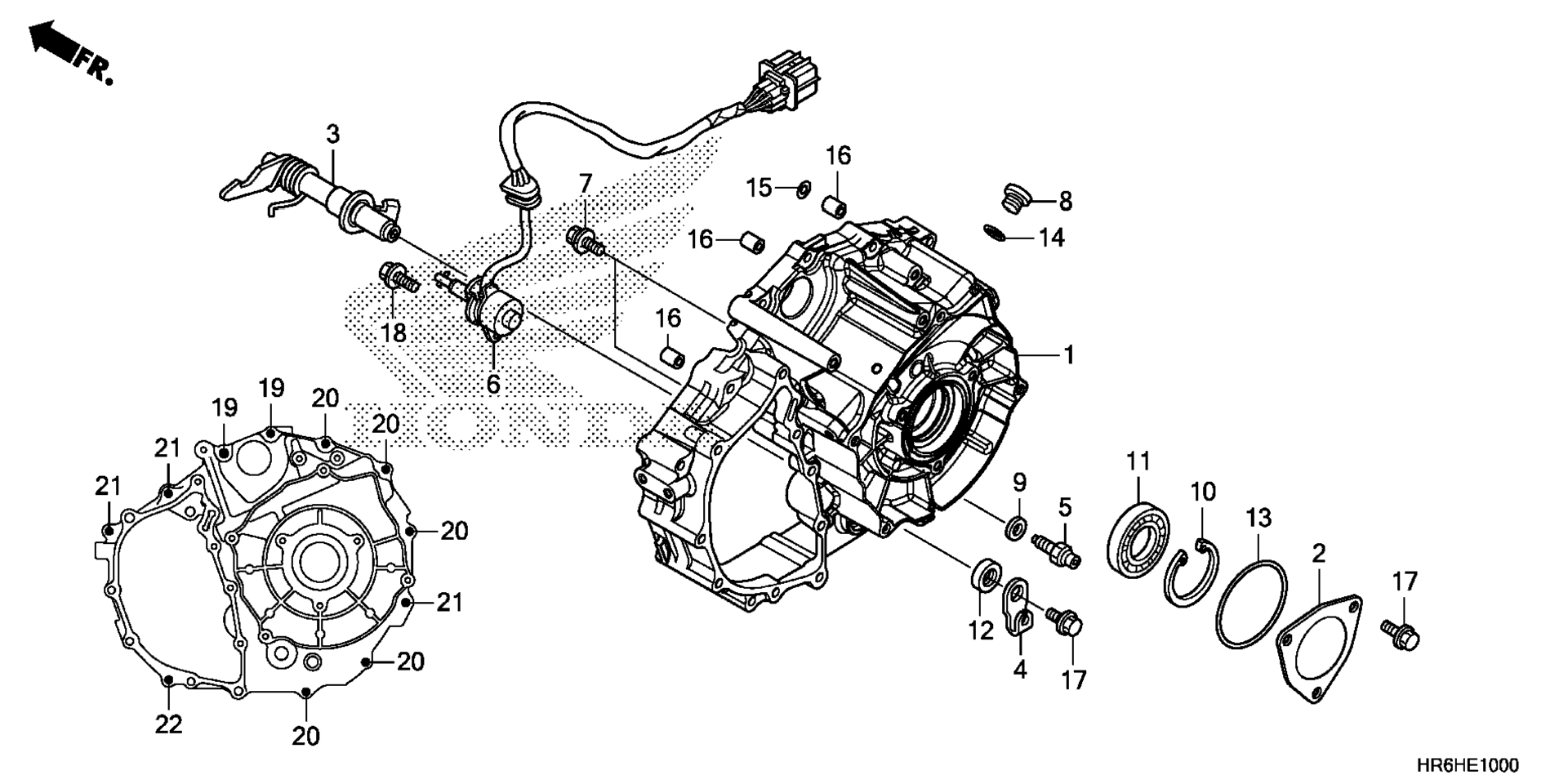 задний CRANKCASE крышка