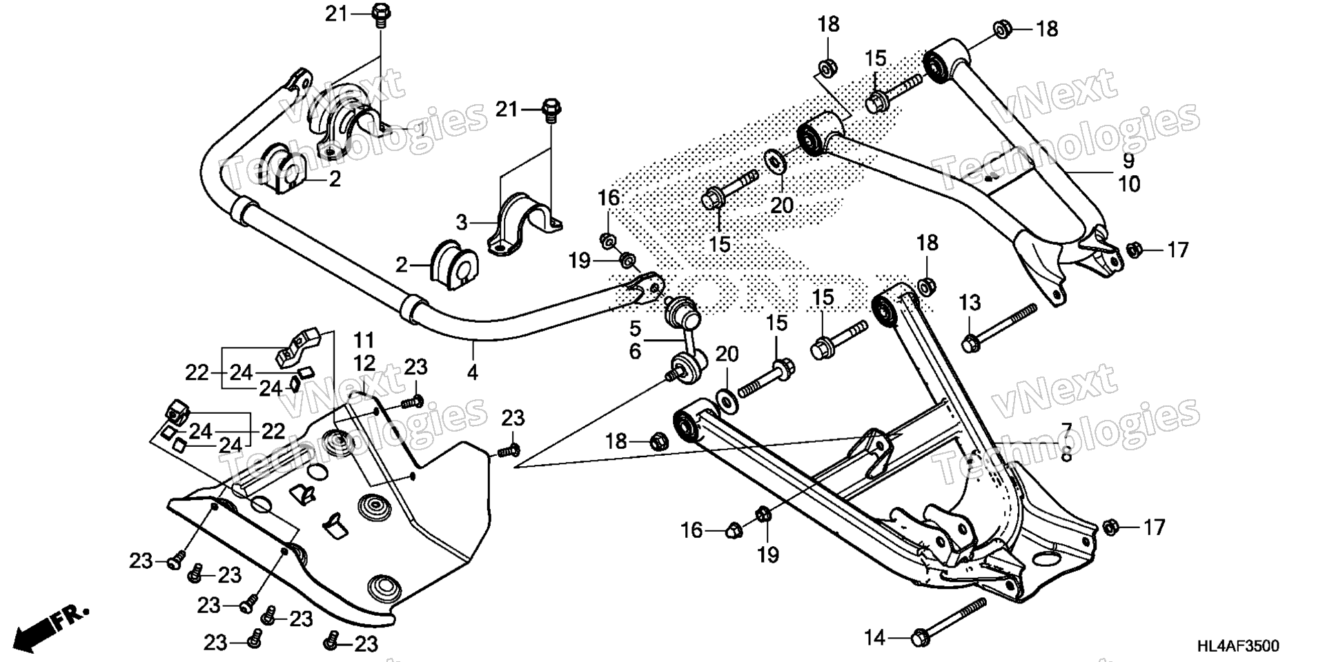 Задняя часть ARM / REAR STABILIZER