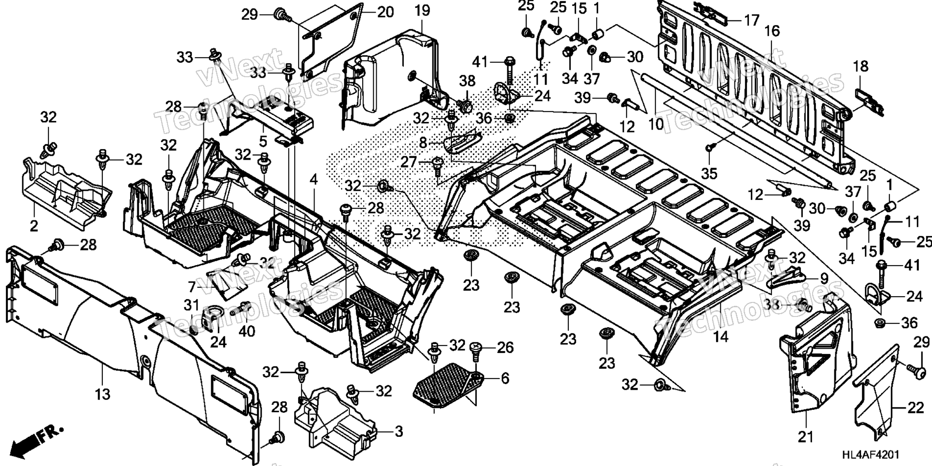 BED PLATE / задний GATE (2)