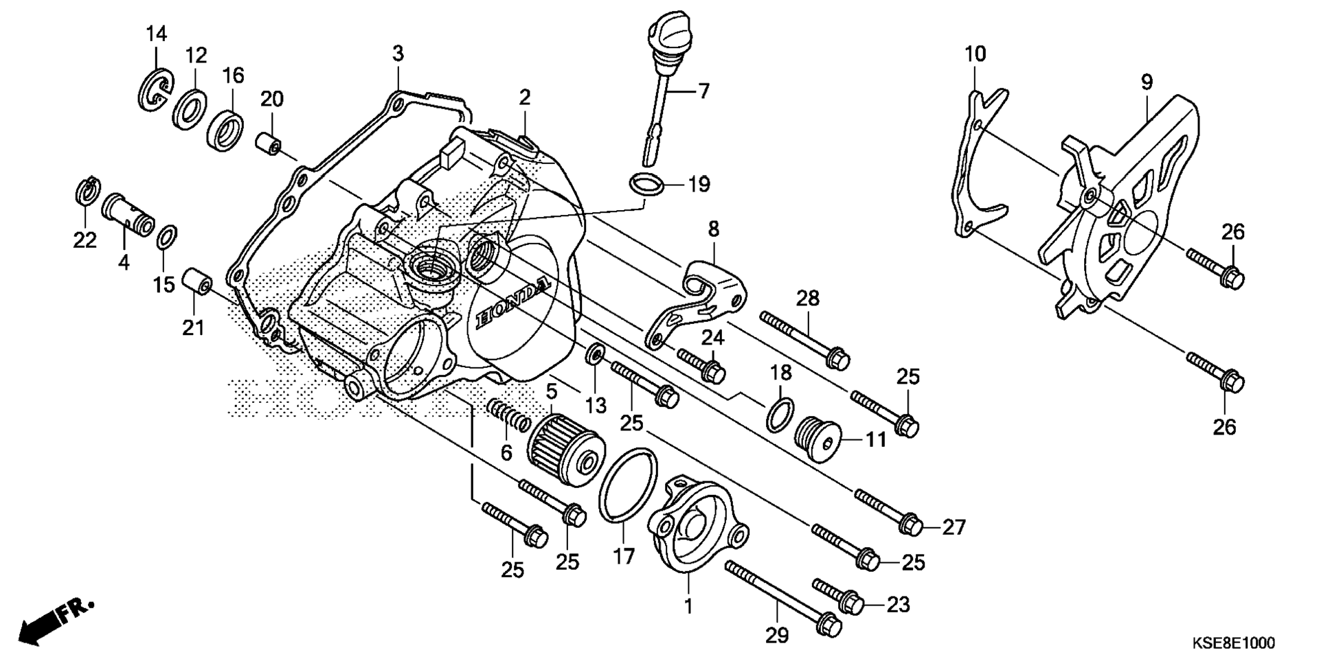 Left Crankcase крышка