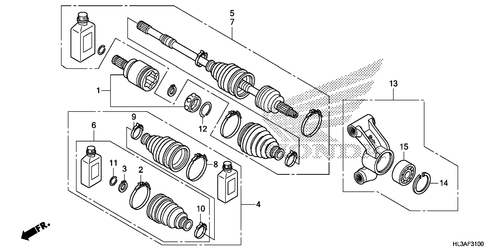 Задняя часть KNUCKLE / REAR DRIVESHAFT