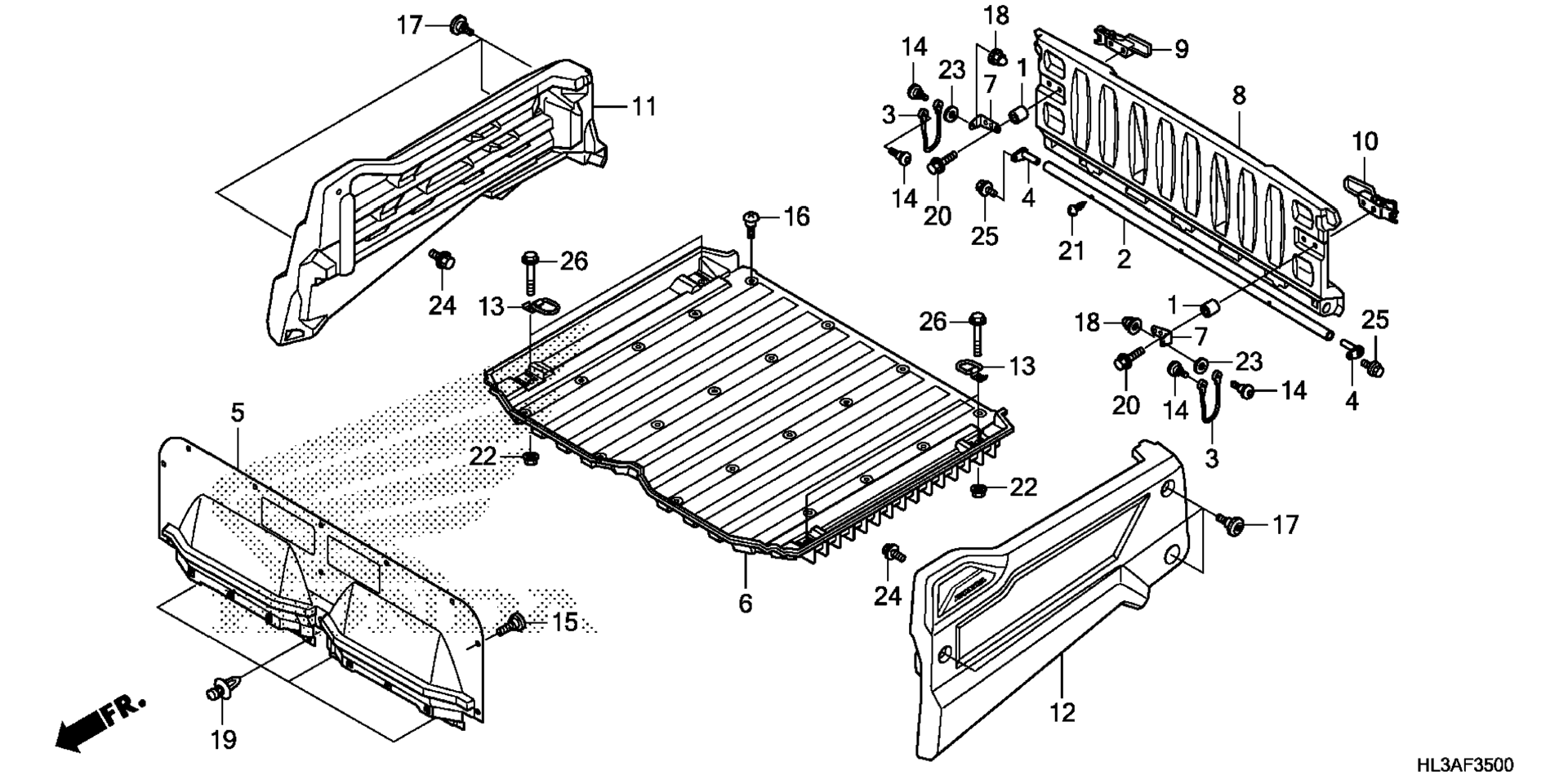 BED PLATE / задний GATE (1)