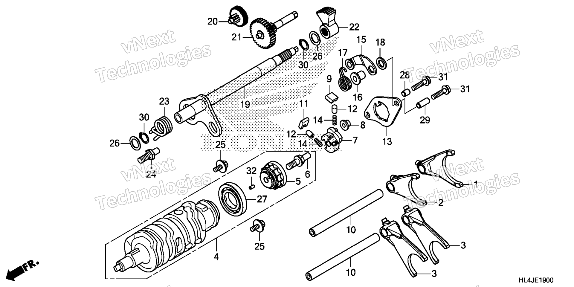 GEARSHIFT вилка (TRANSMISSION)