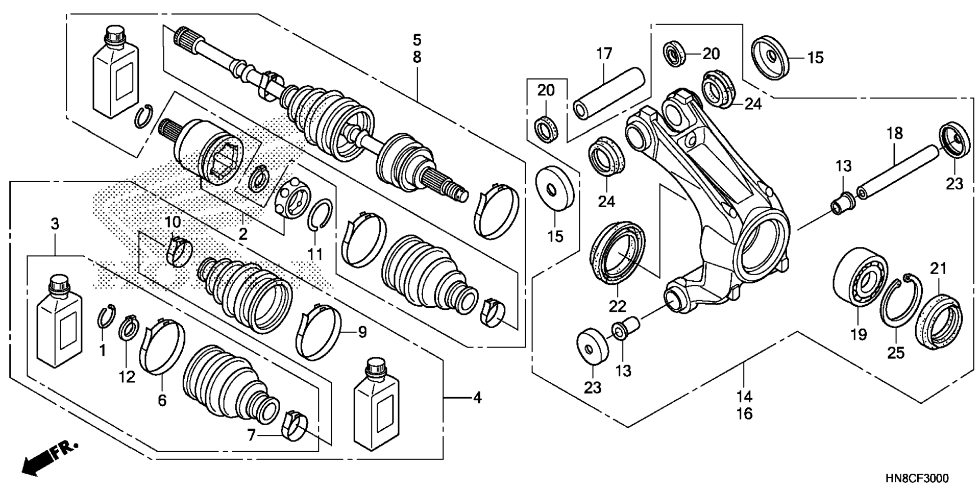 Задняя часть KNUCKLE / REAR DRIVESHAFT