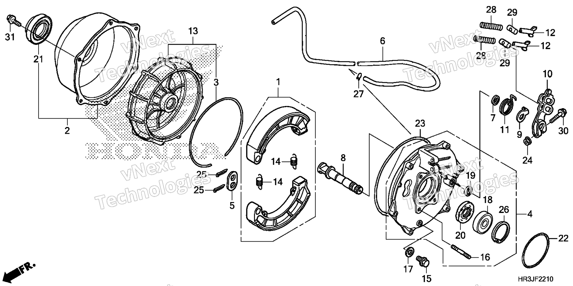 Задняя часть BRAKE PANEL